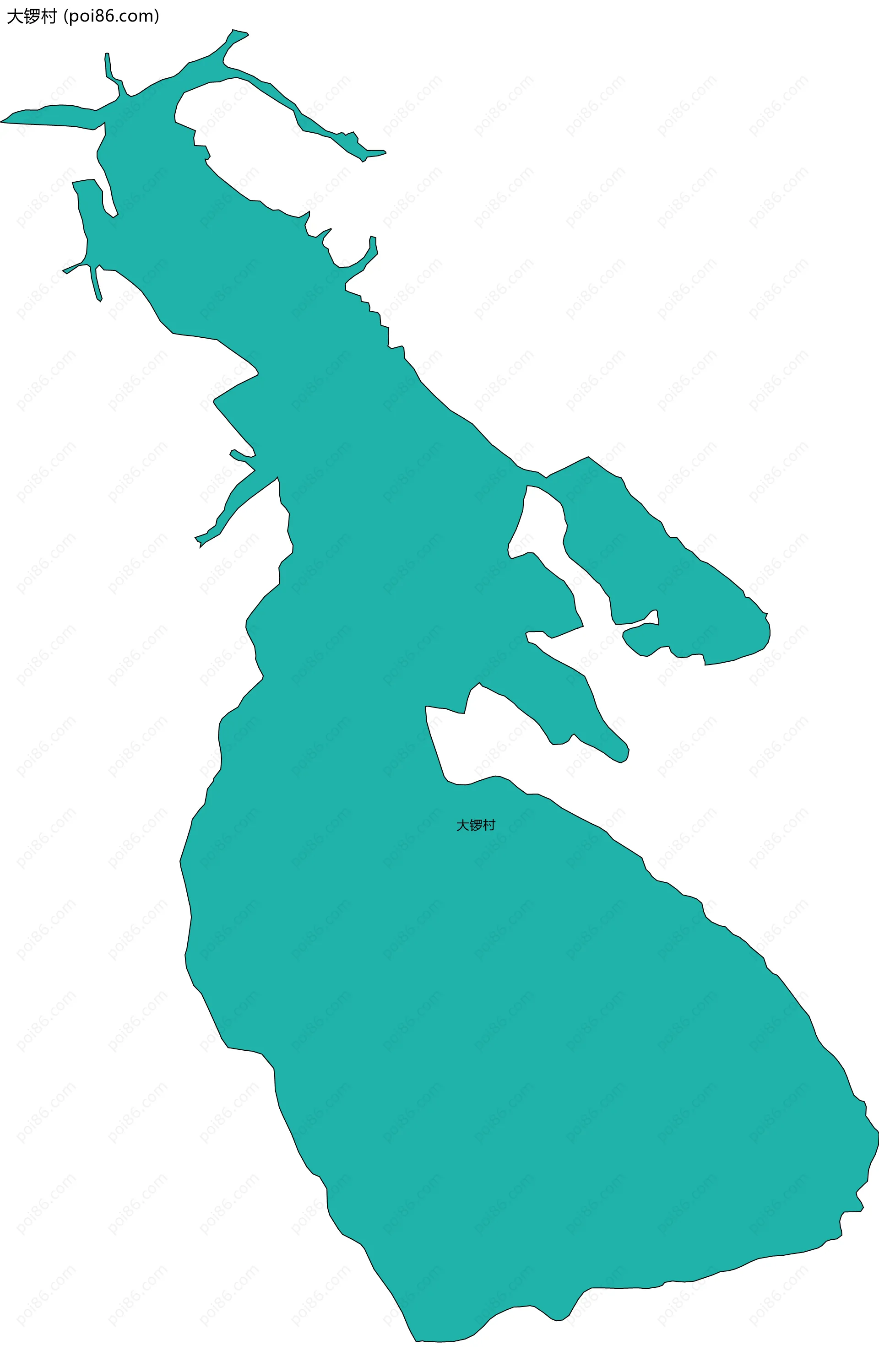 大锣村边界地图