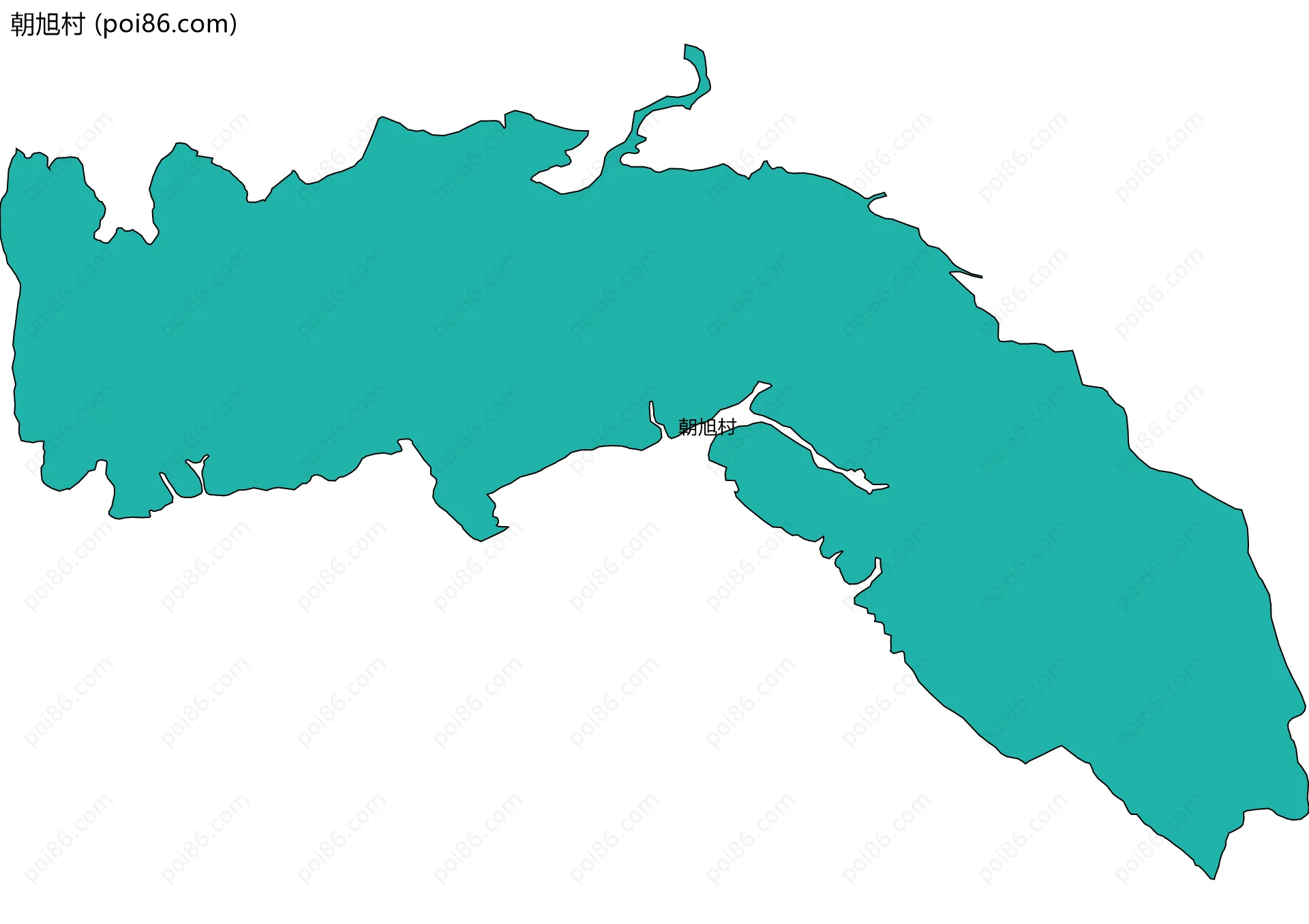 朝旭村边界地图