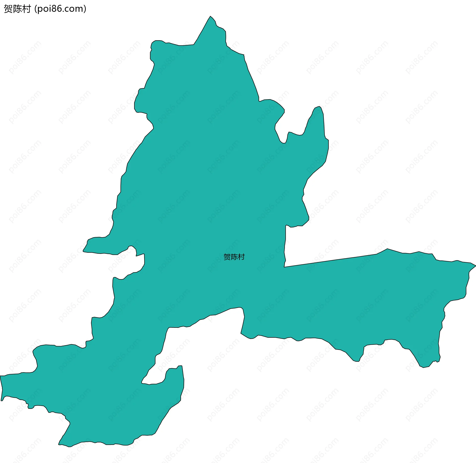 贺陈村边界地图