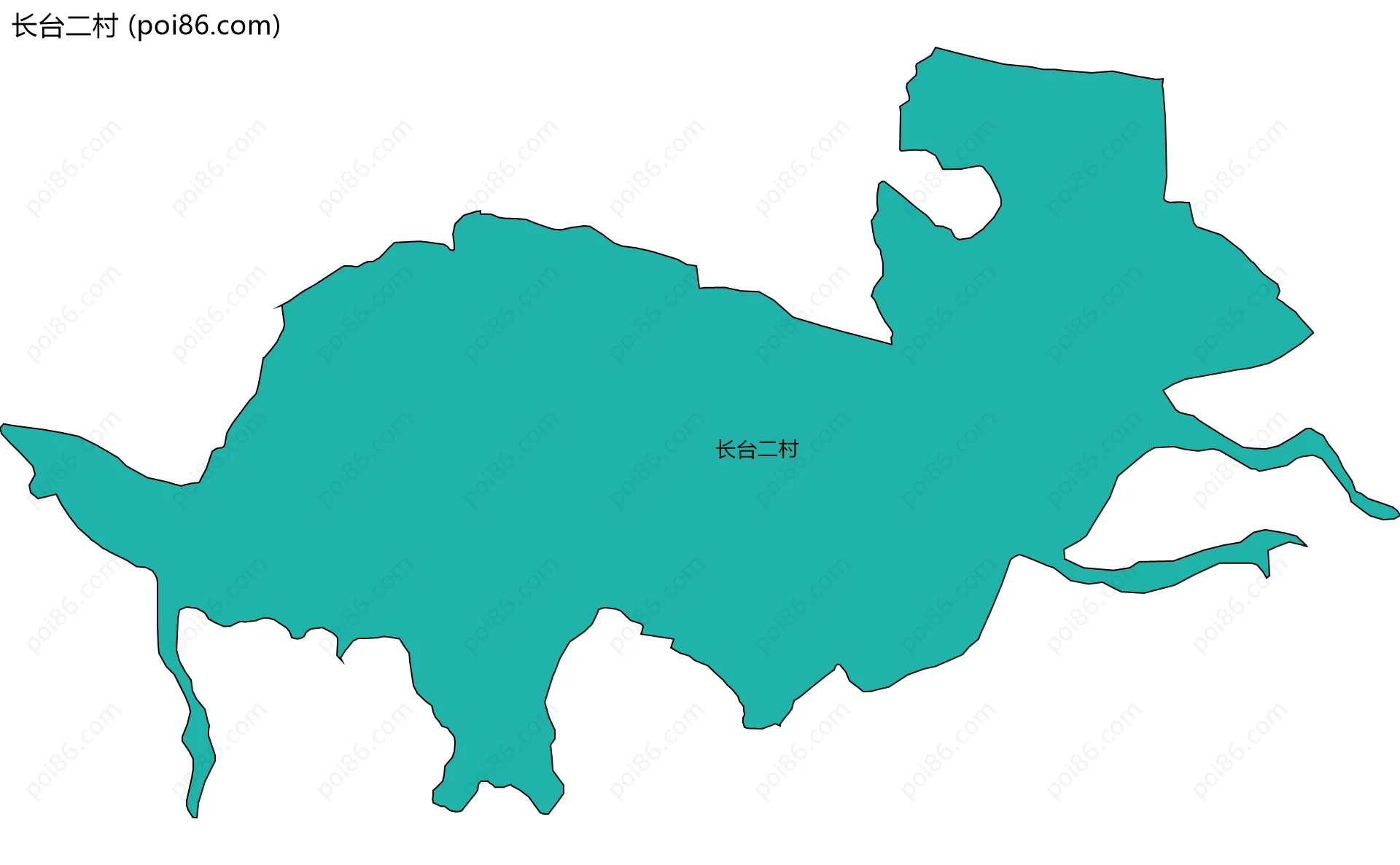 长台二村边界地图