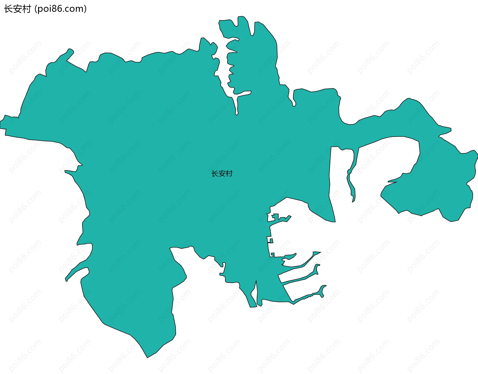 长安村边界地图