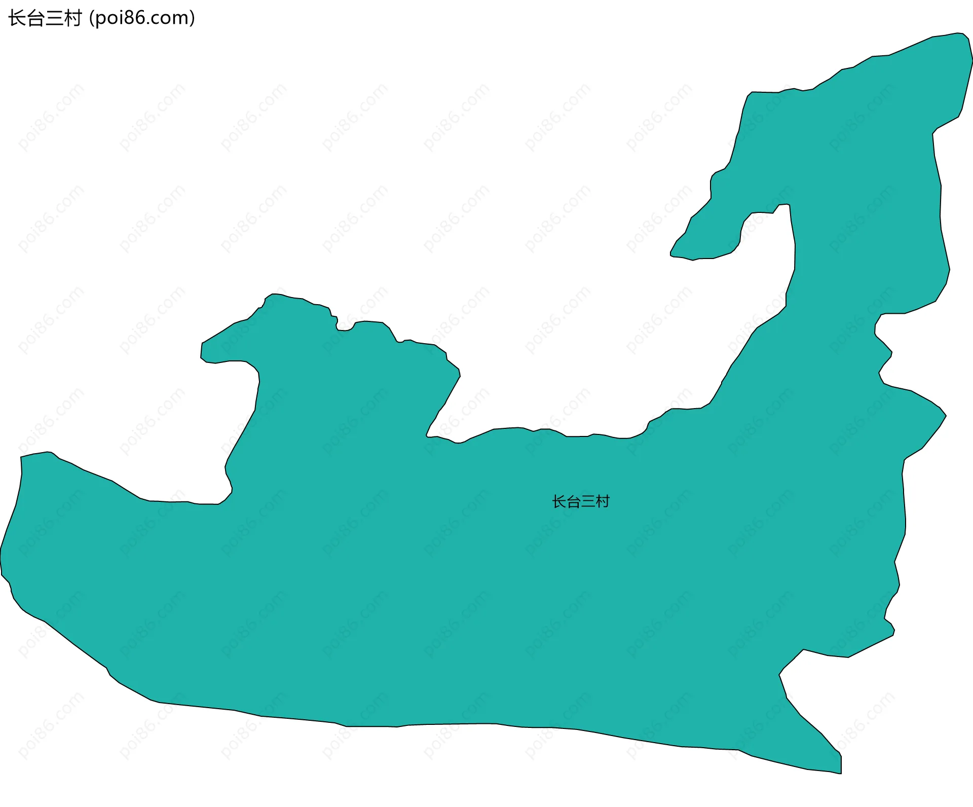 长台三村边界地图