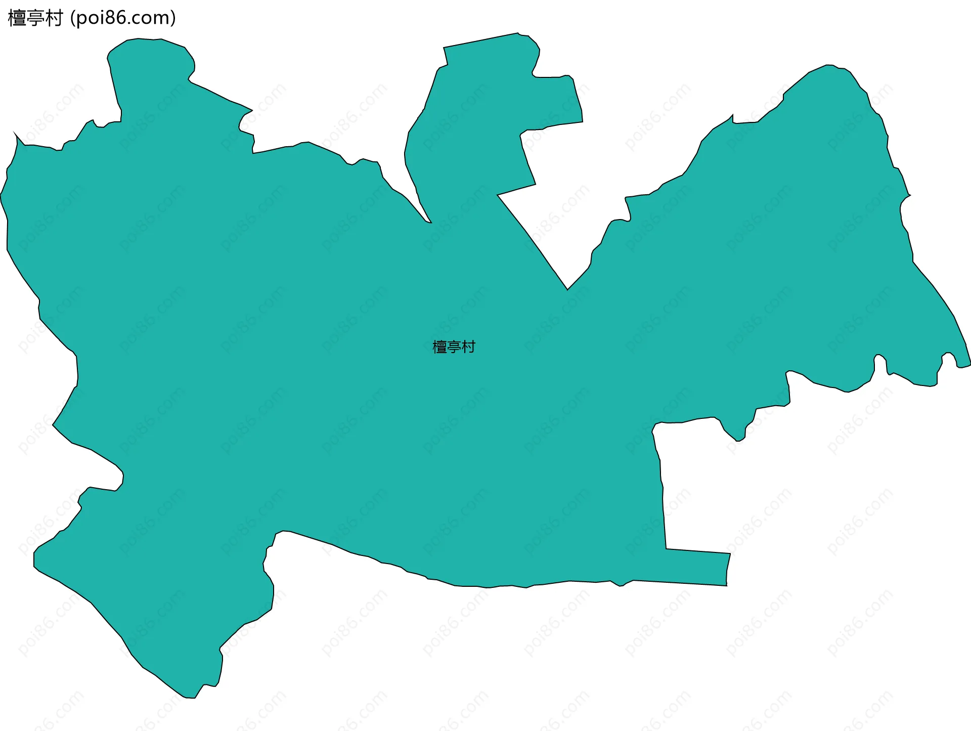 檀亭村边界地图