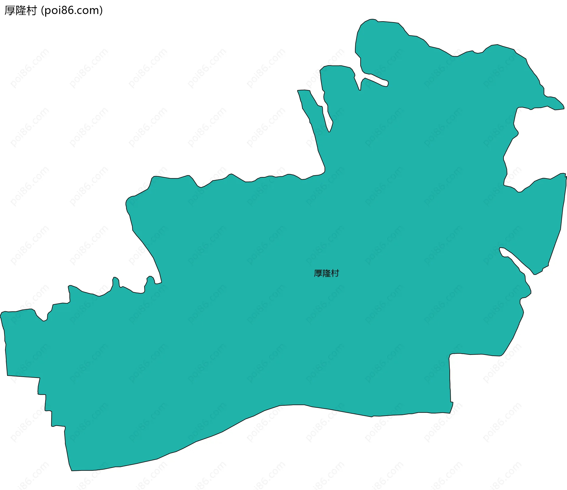 厚隆村边界地图