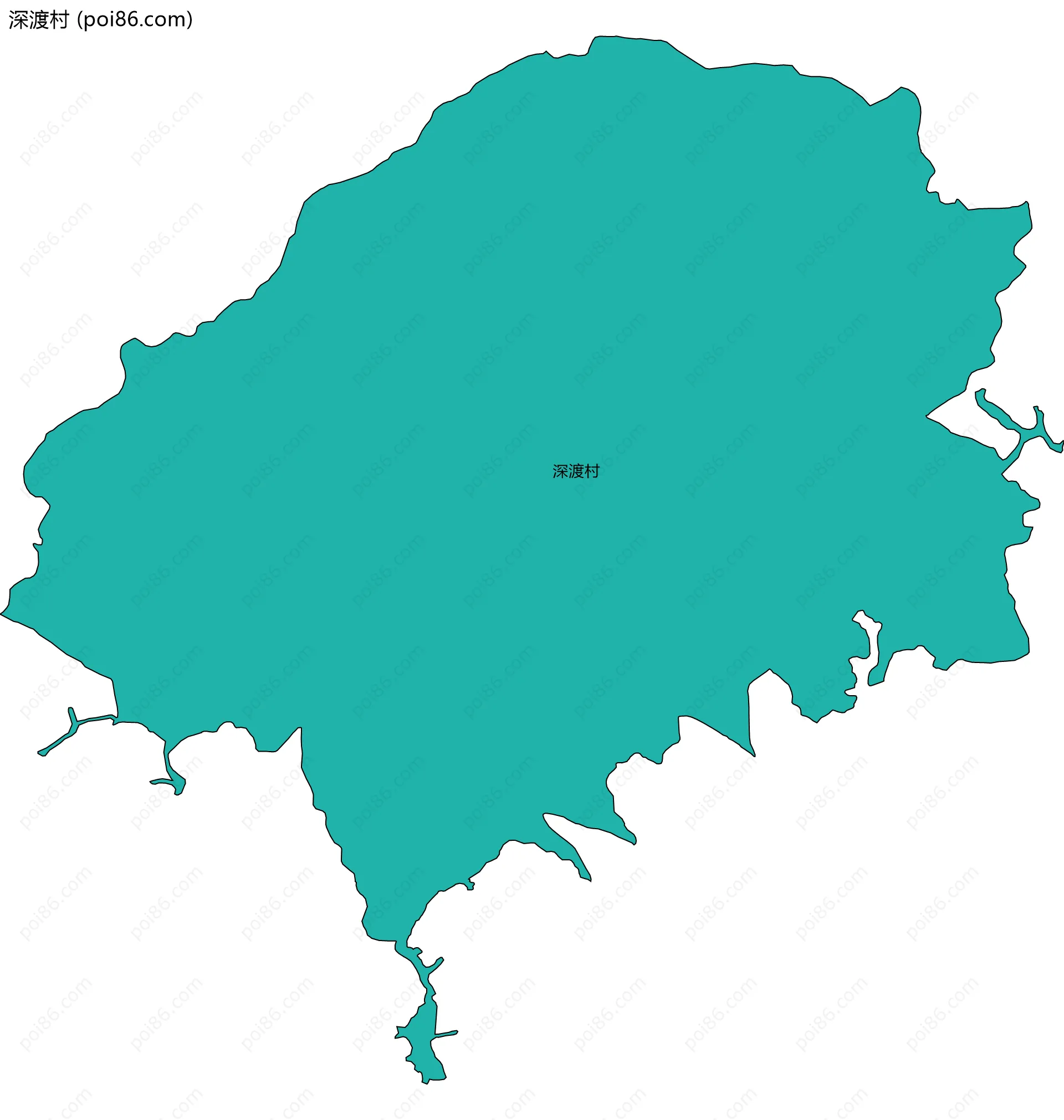 深渡村边界地图