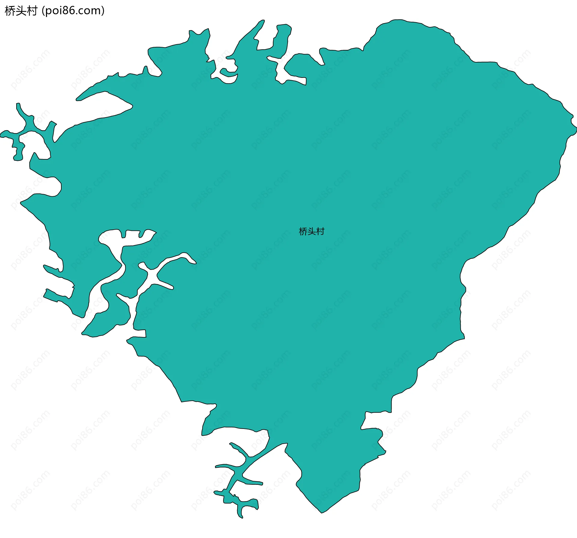 桥头村边界地图