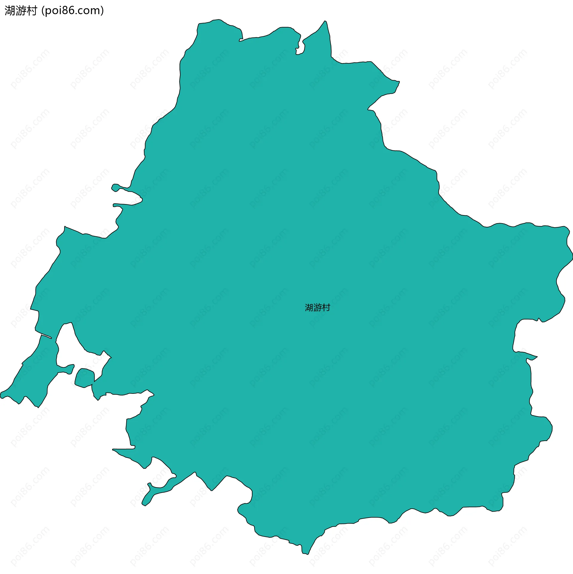 湖游村边界地图