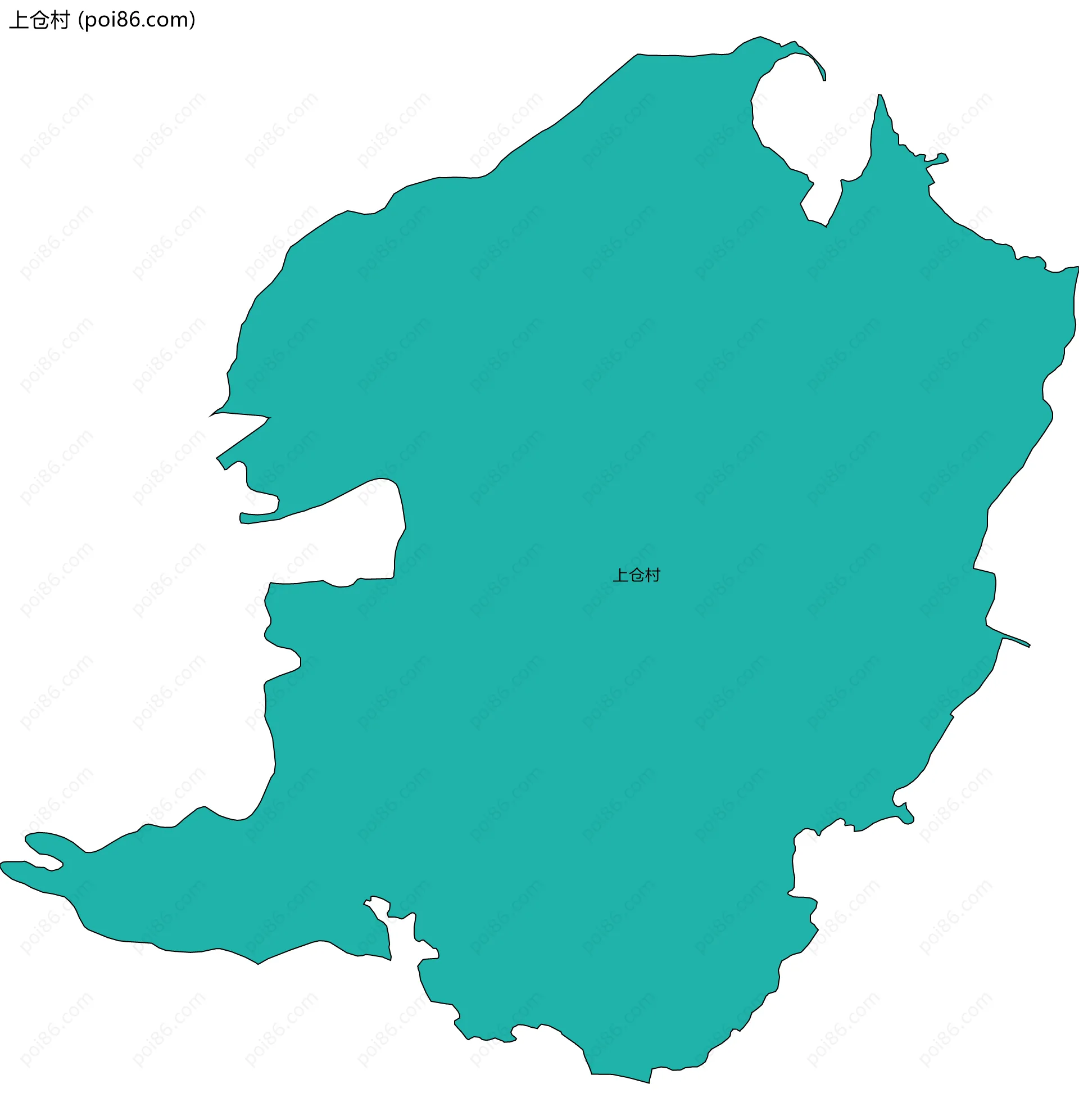 上仓村边界地图