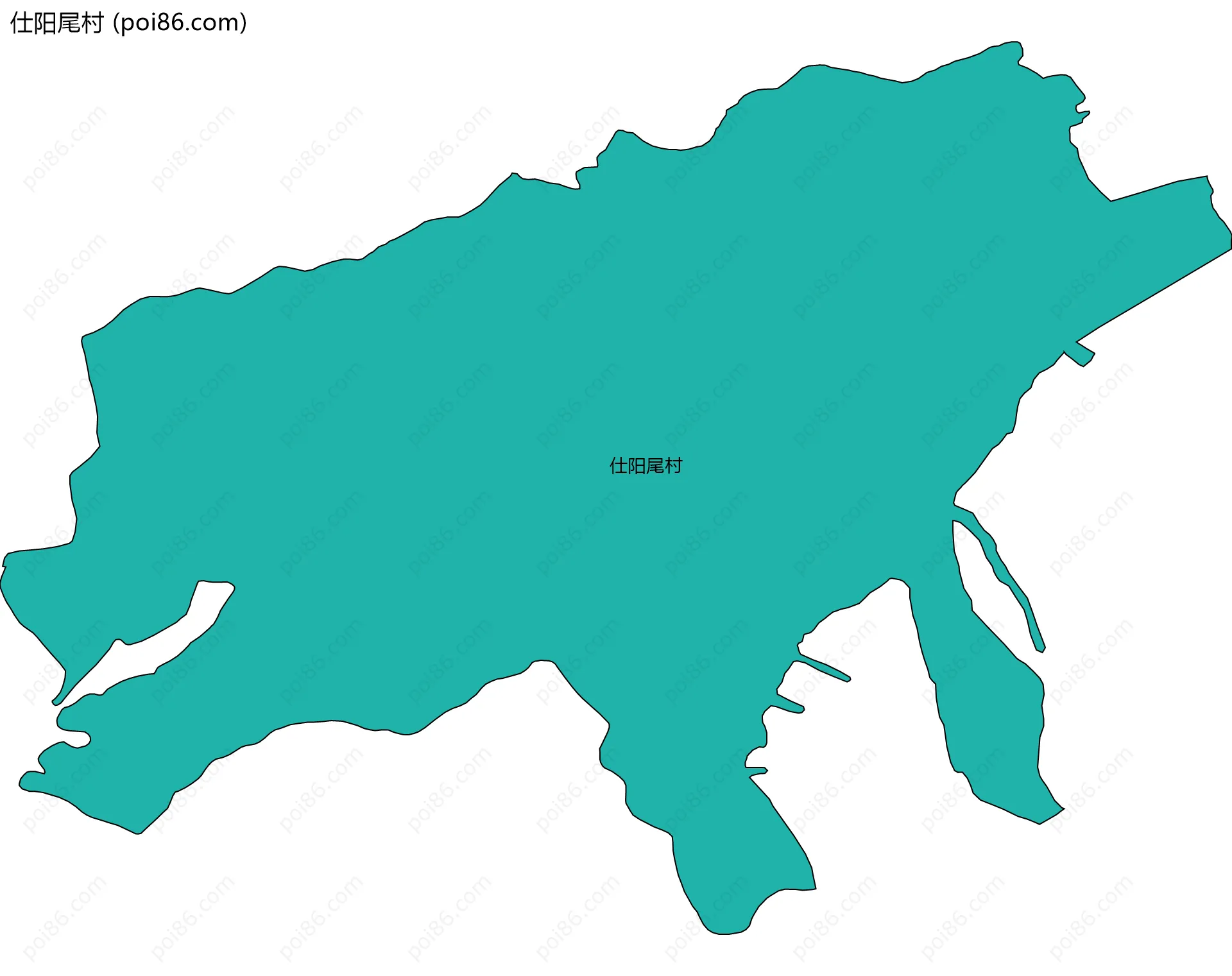 仕阳尾村边界地图