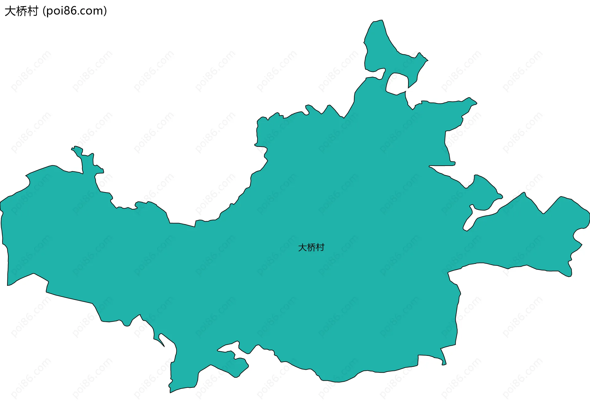 大桥村边界地图