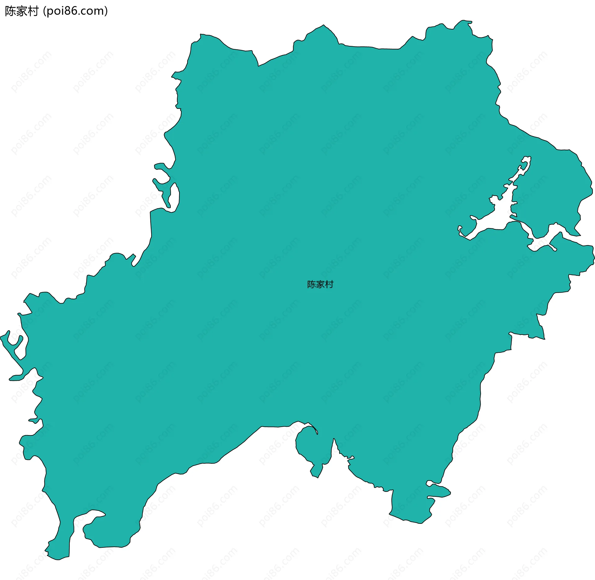 陈家村边界地图