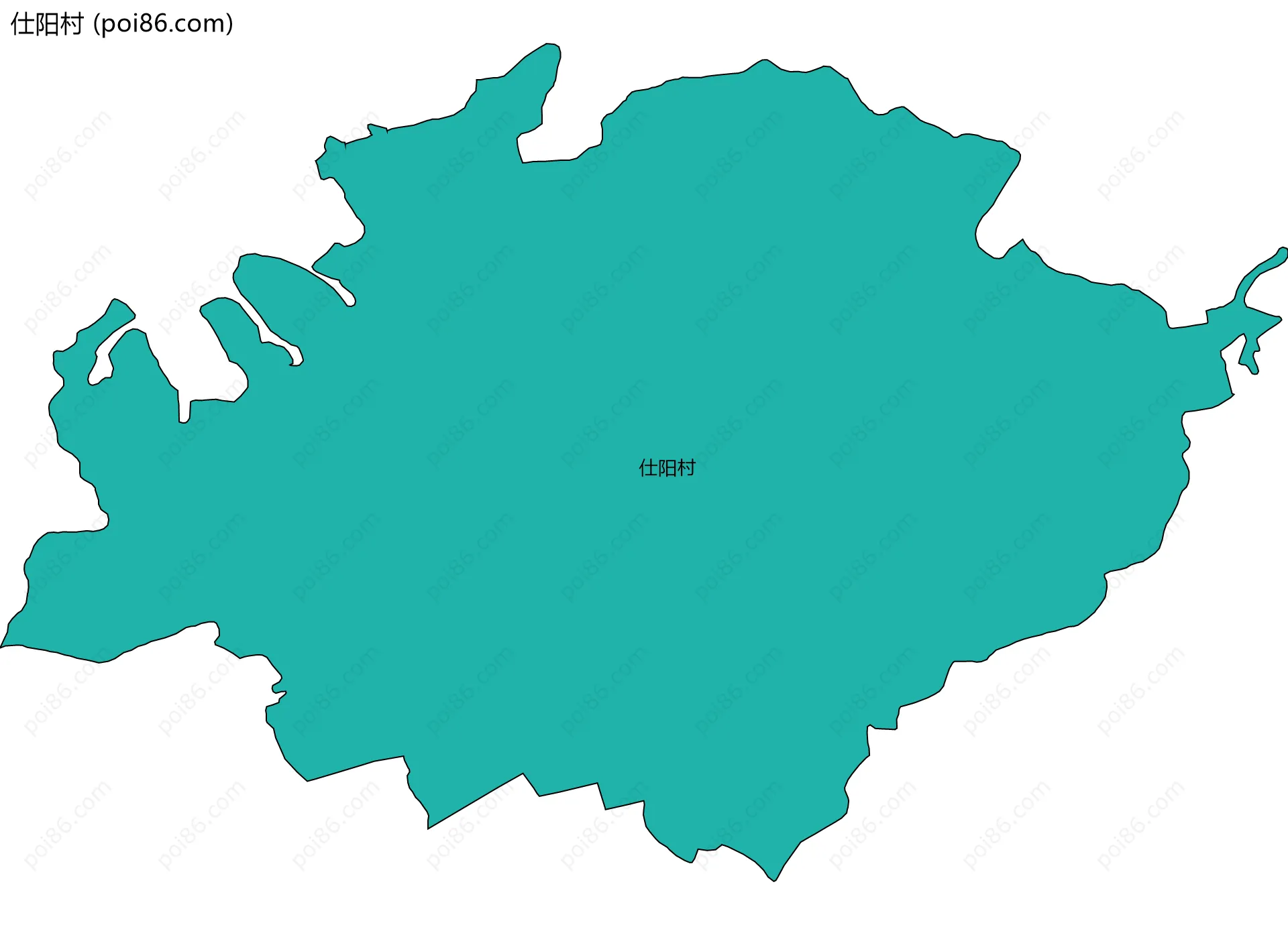 仕阳村边界地图