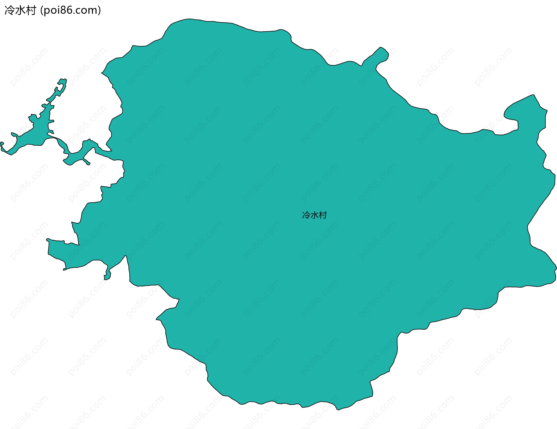 冷水村边界地图