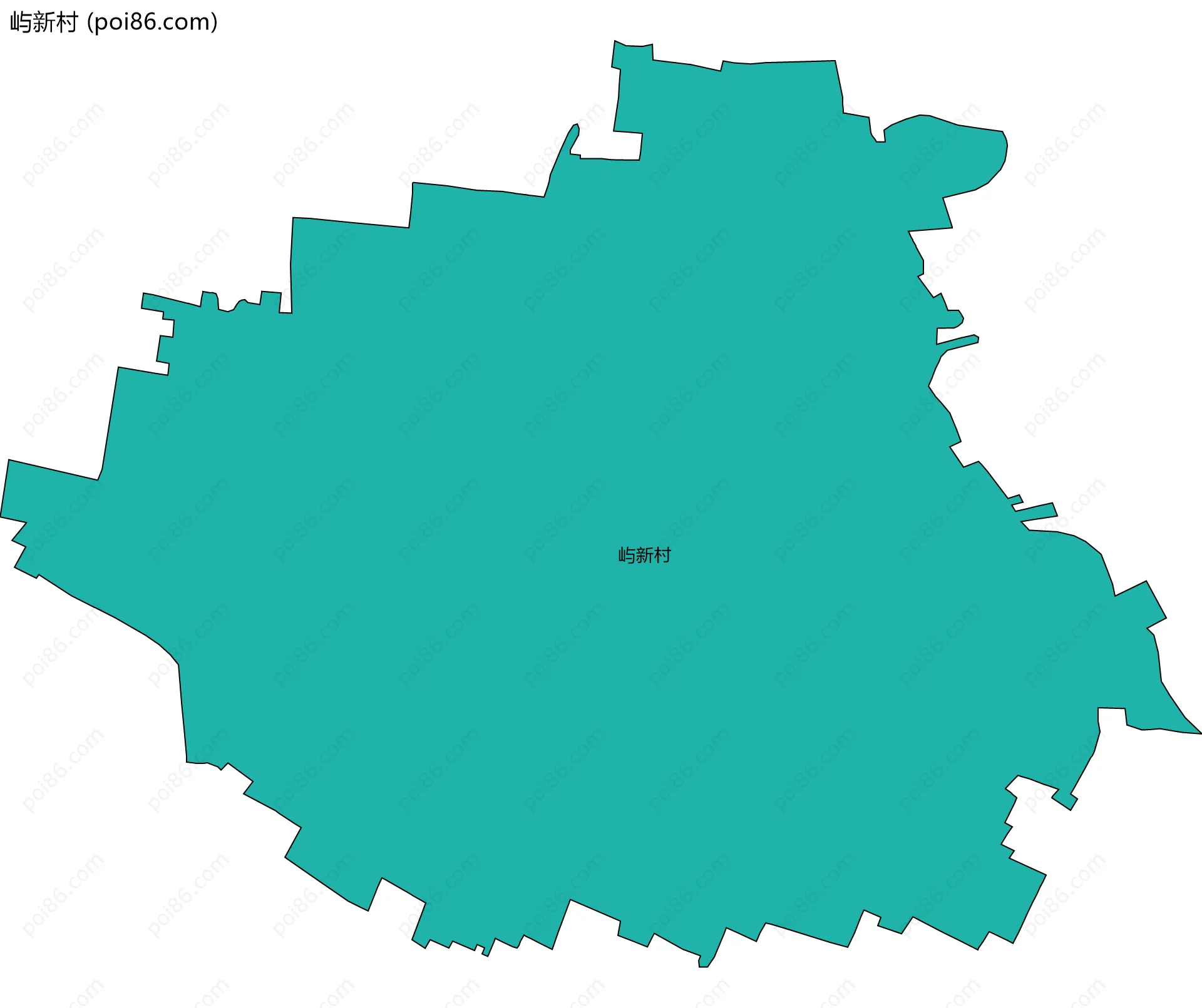 屿新村边界地图