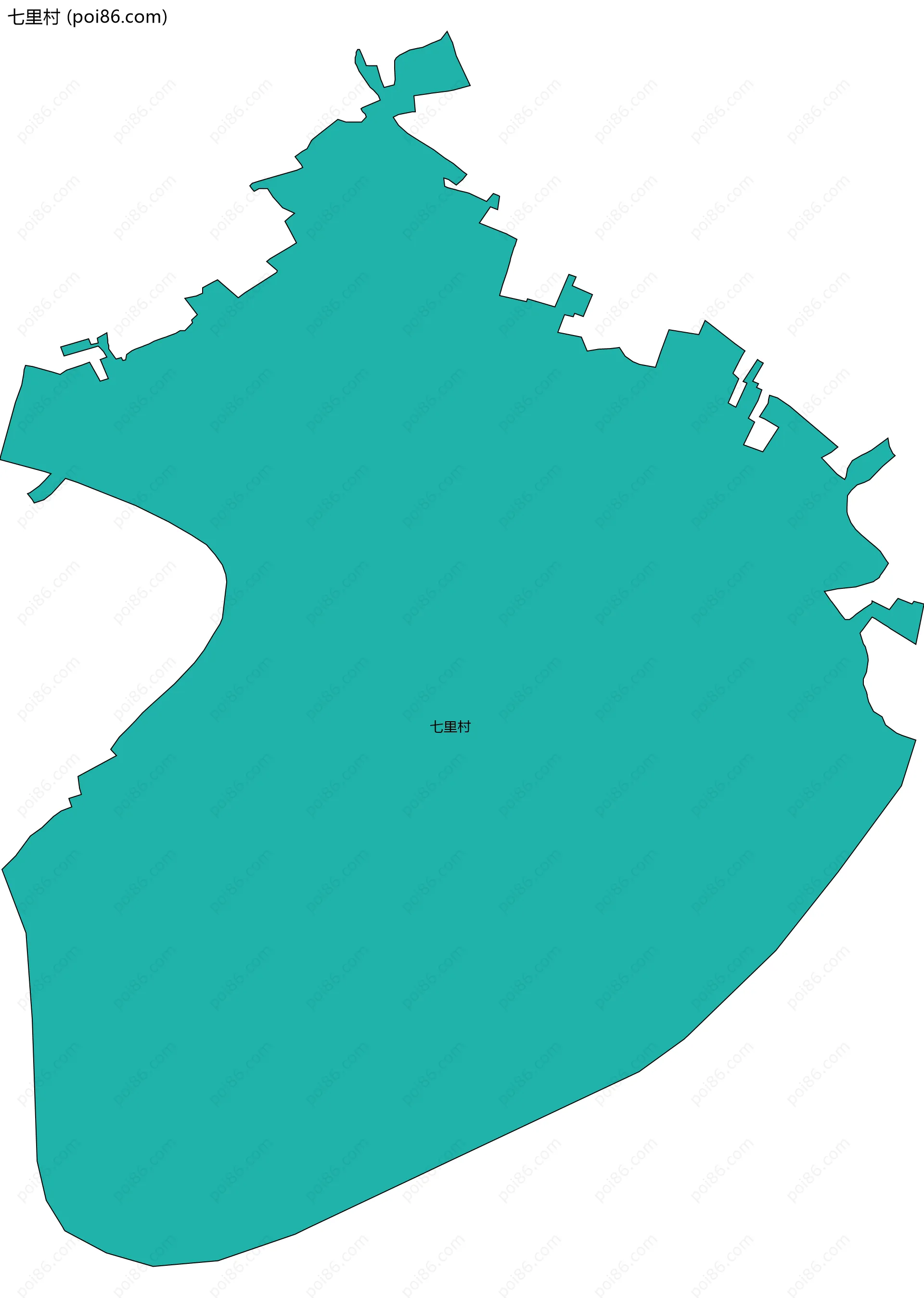 七里村边界地图