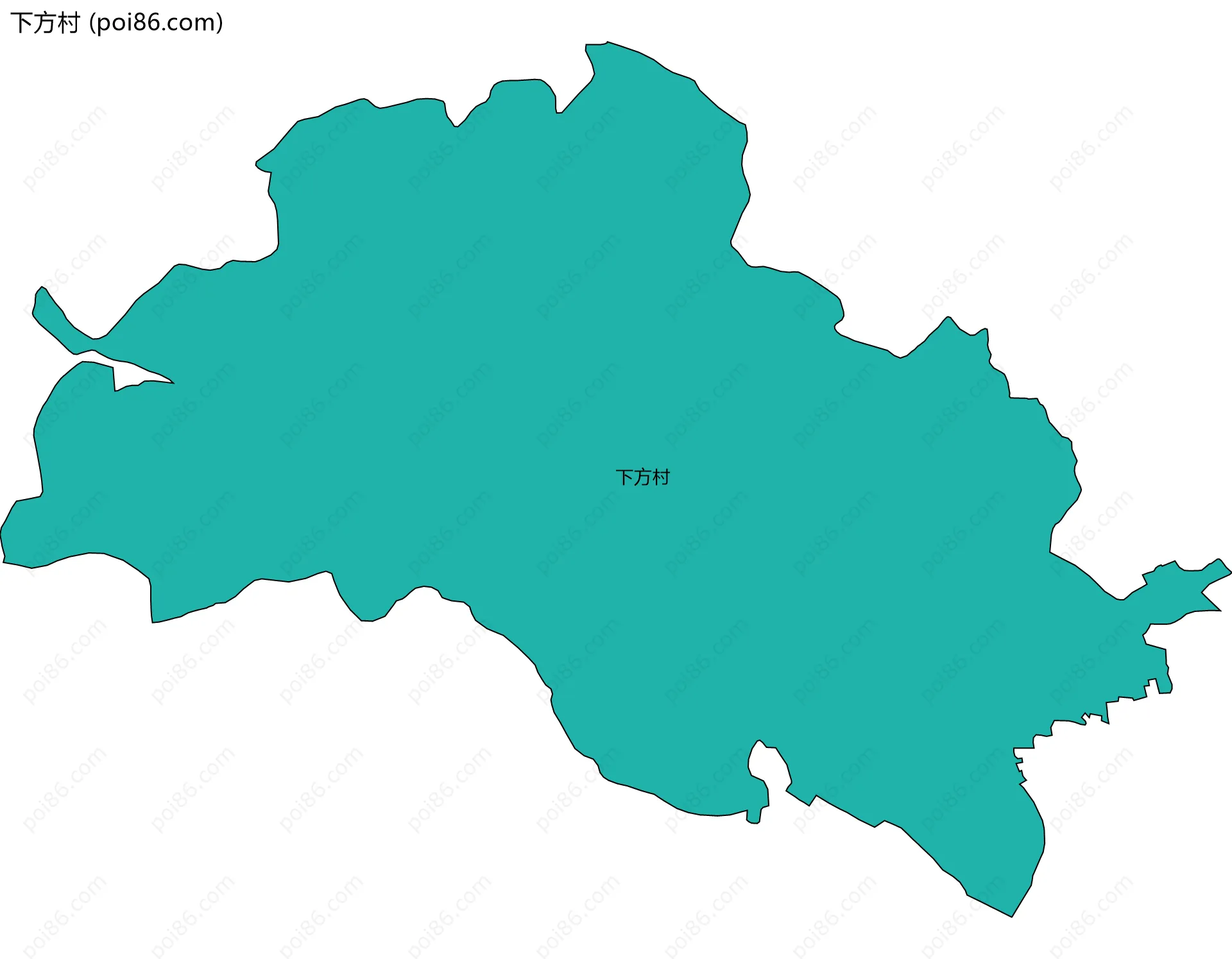 下方村边界地图