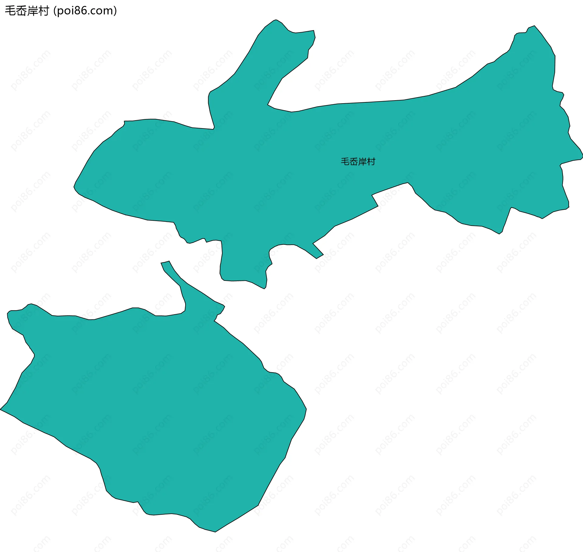 毛岙岸村边界地图