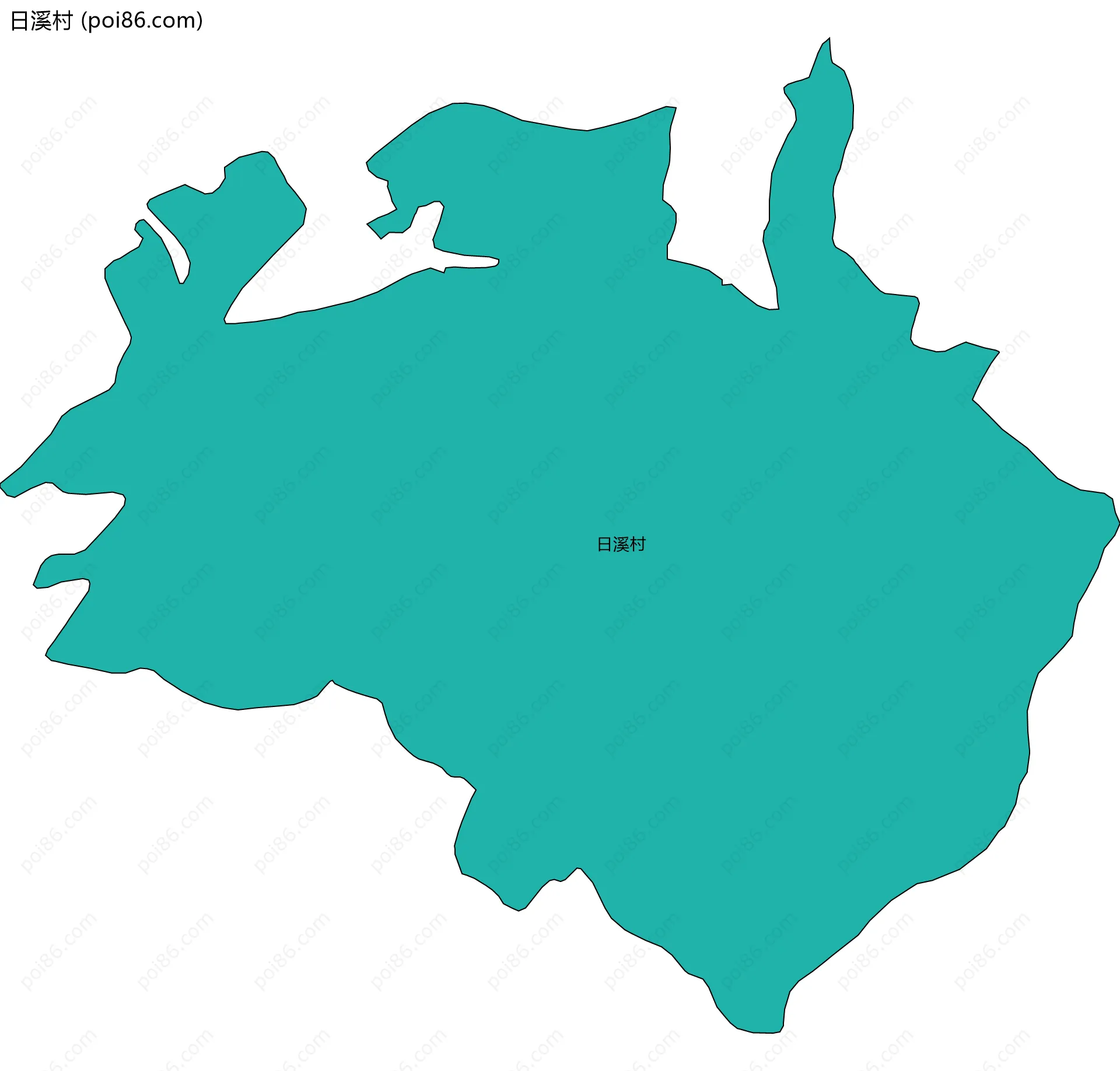 日溪村边界地图