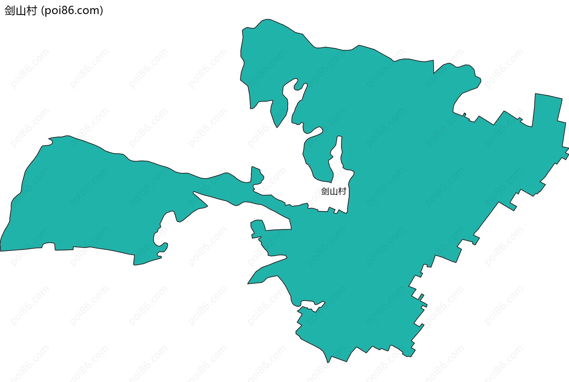 剑山村边界地图