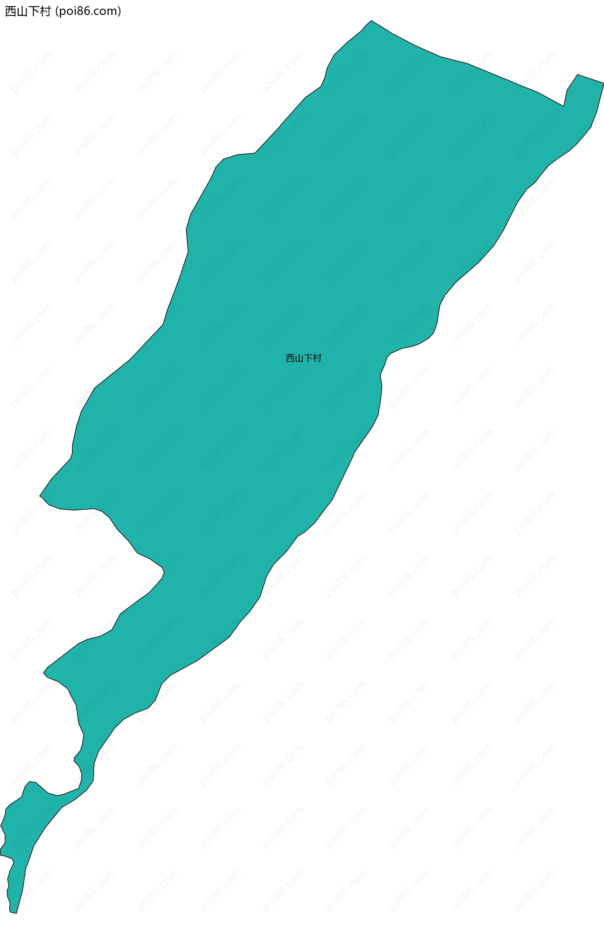 西山下村边界地图