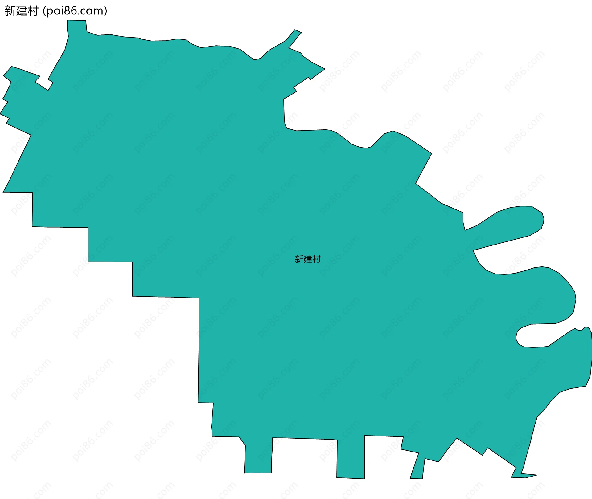 新建村边界地图