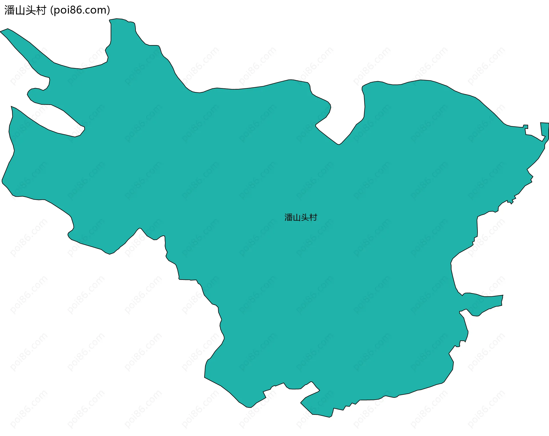 潘山头村边界地图