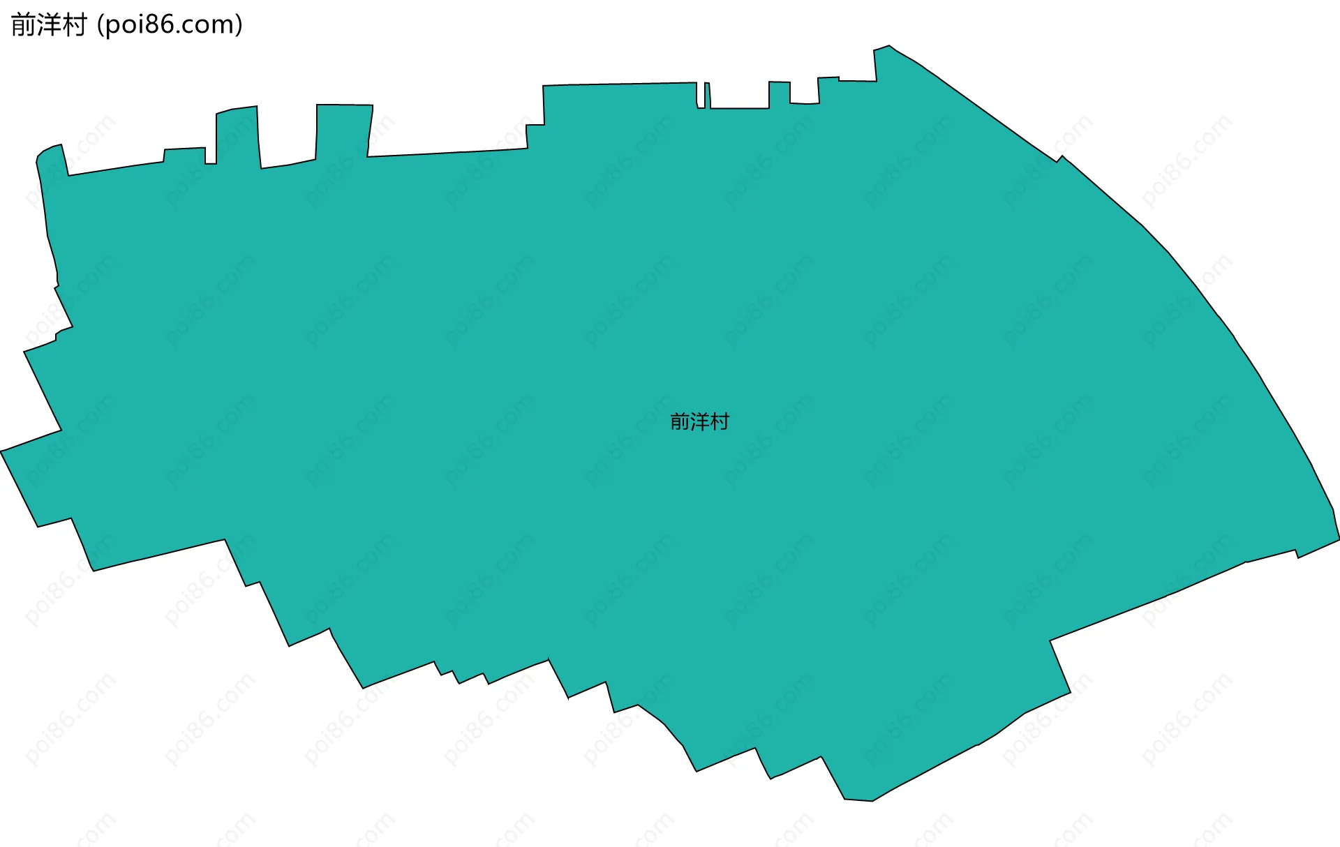 前洋村边界地图