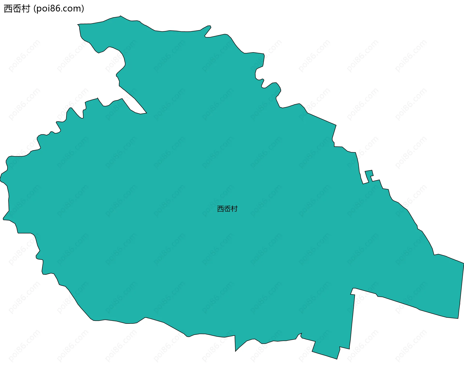 西岙村边界地图