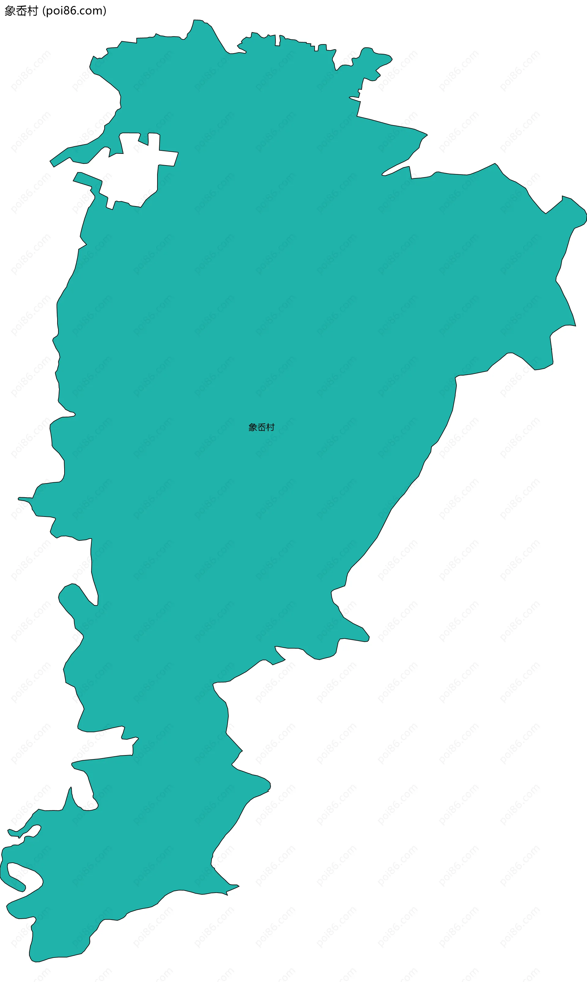 象岙村边界地图