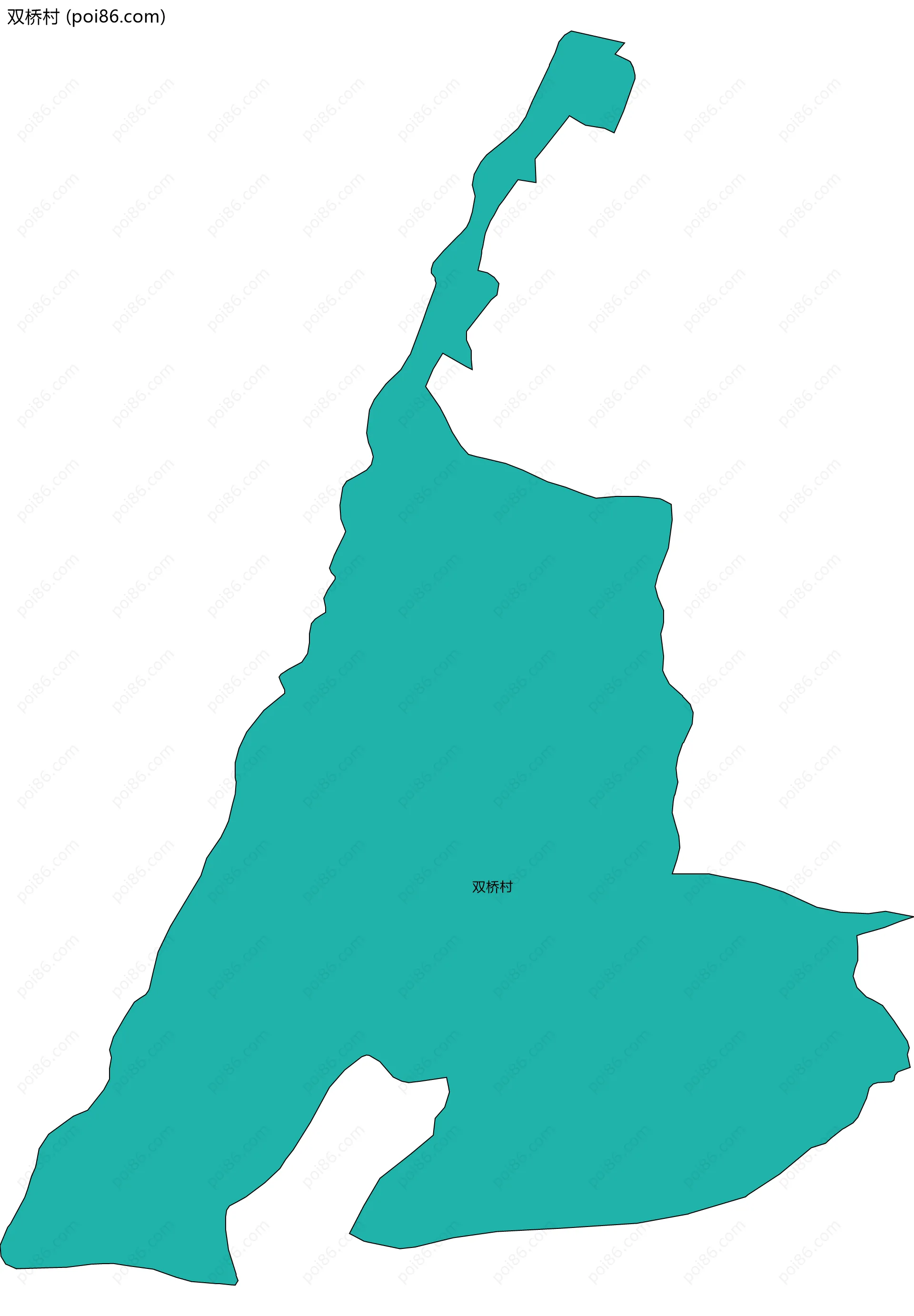 双桥村边界地图