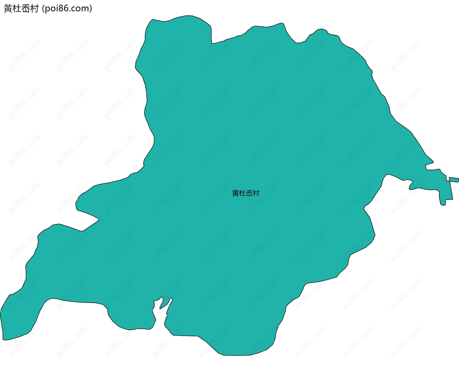 黄杜岙村边界地图