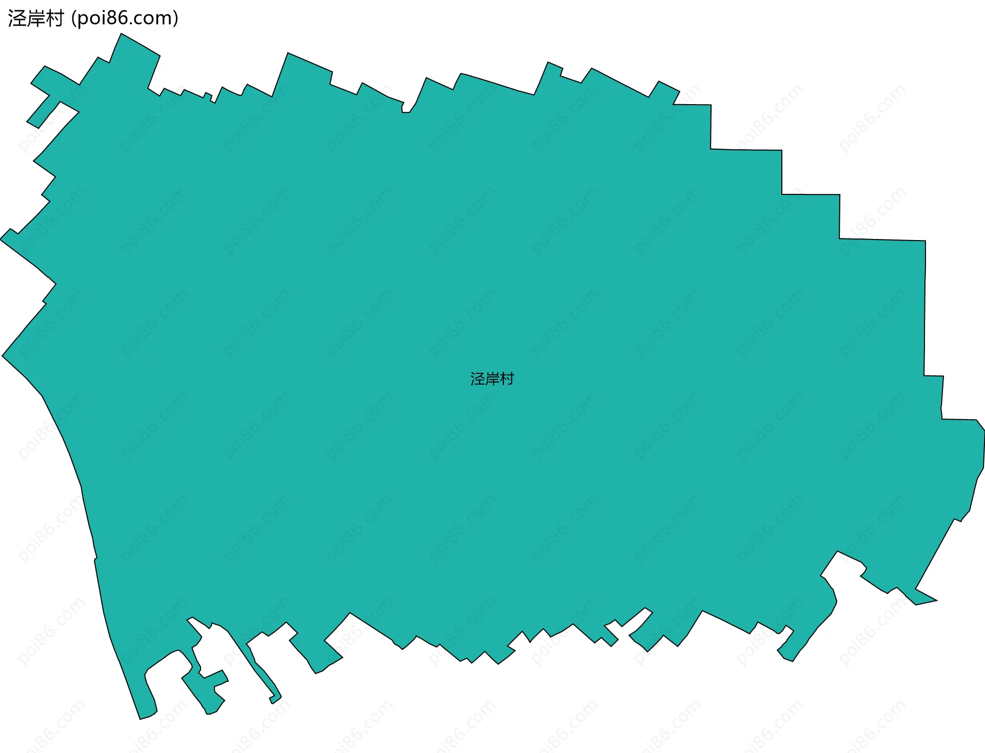 泾岸村边界地图