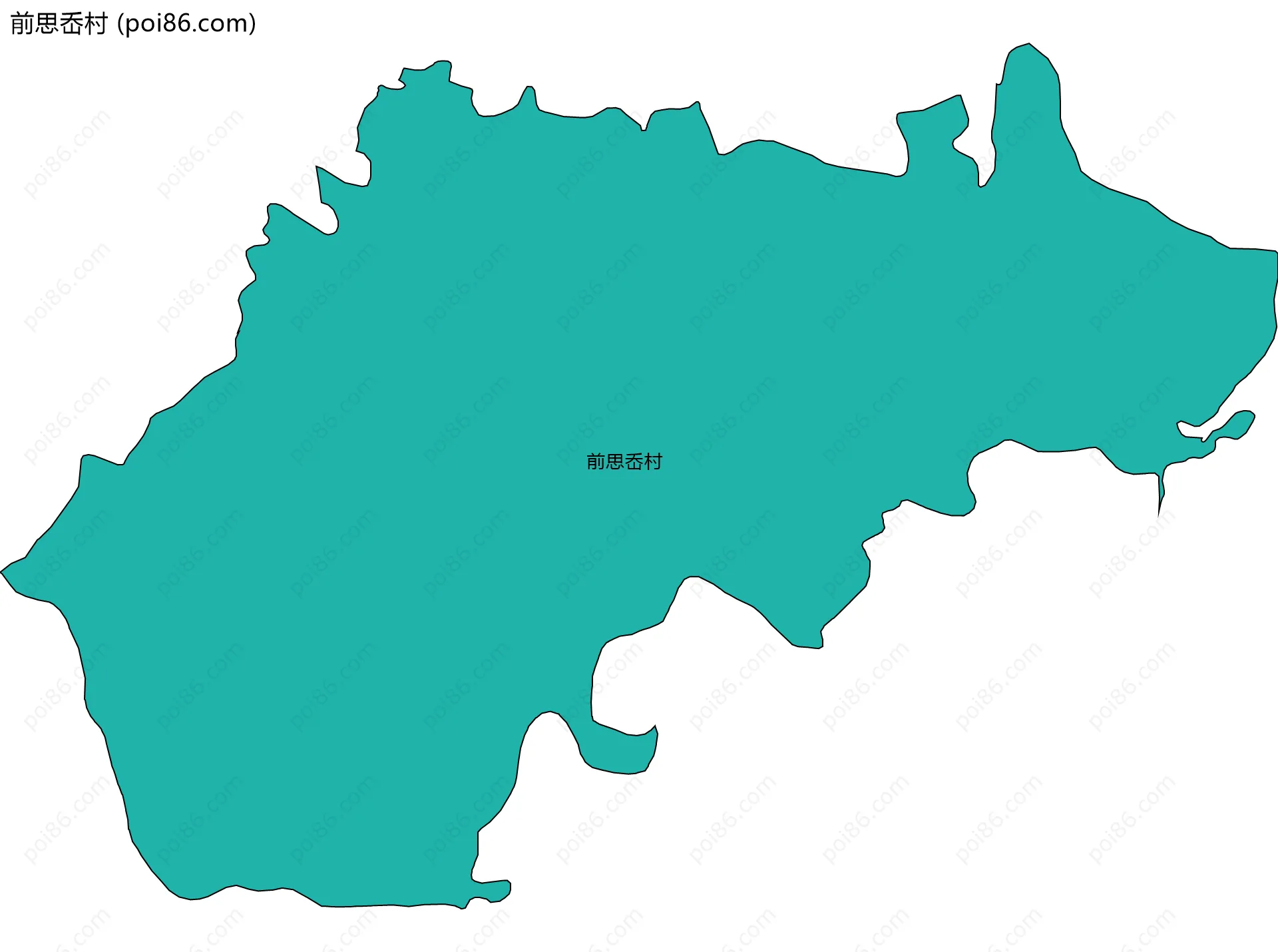 前思岙村边界地图