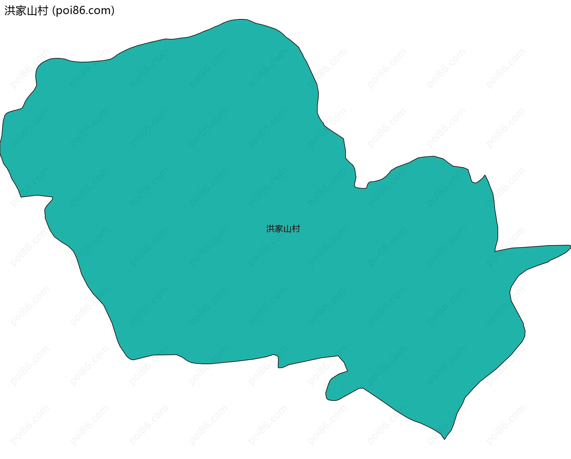洪家山村边界地图