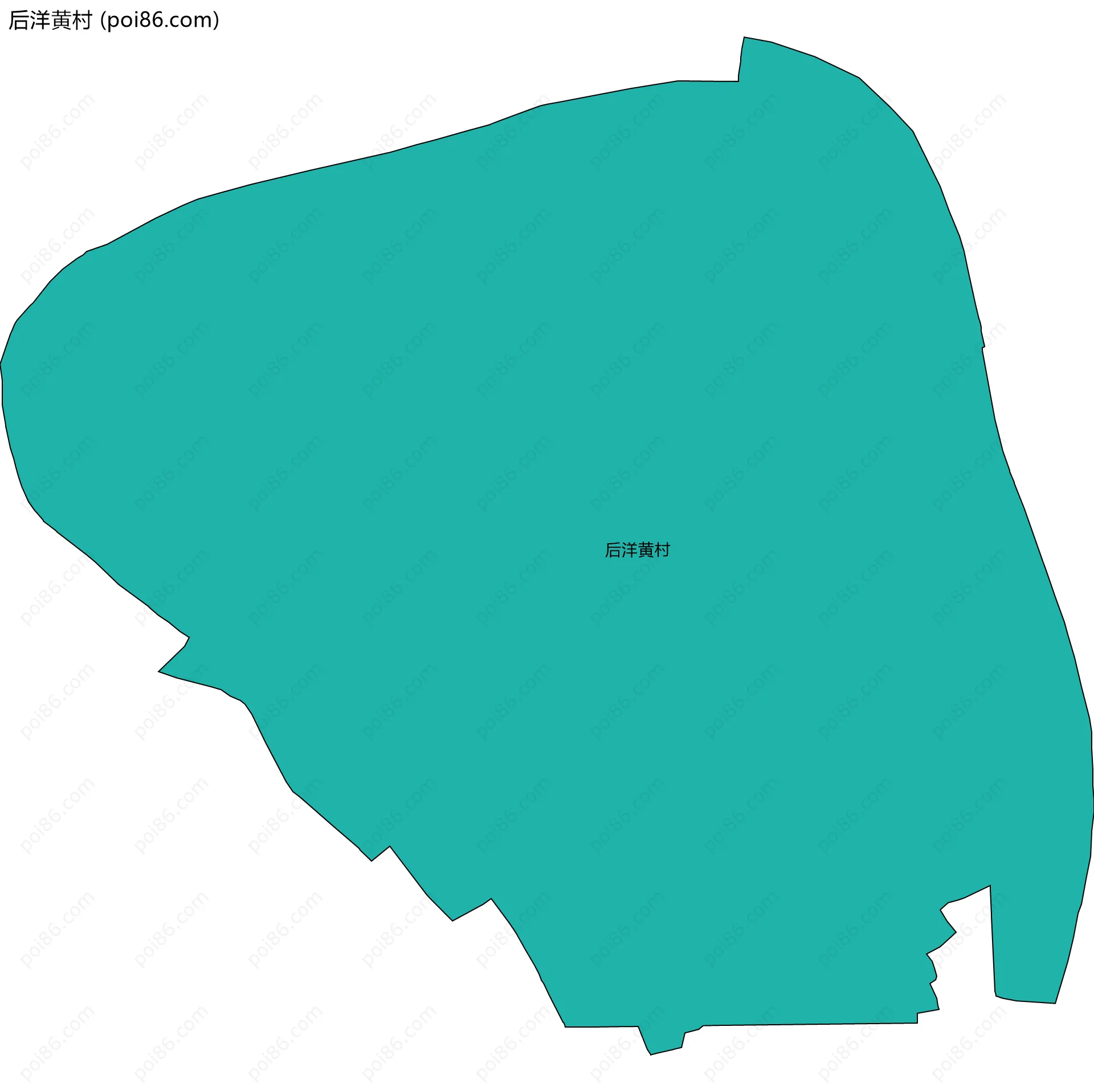 后洋黄村边界地图
