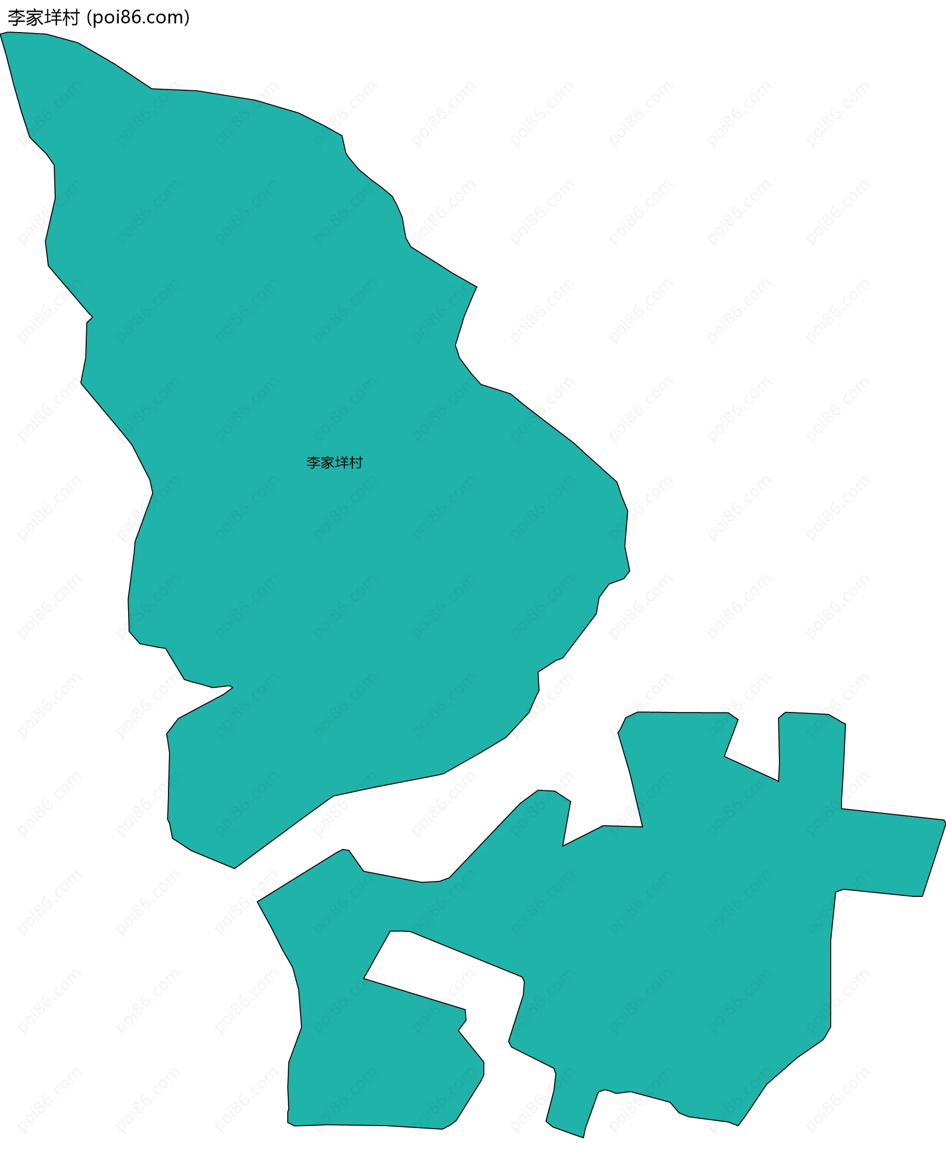 李家垟村边界地图