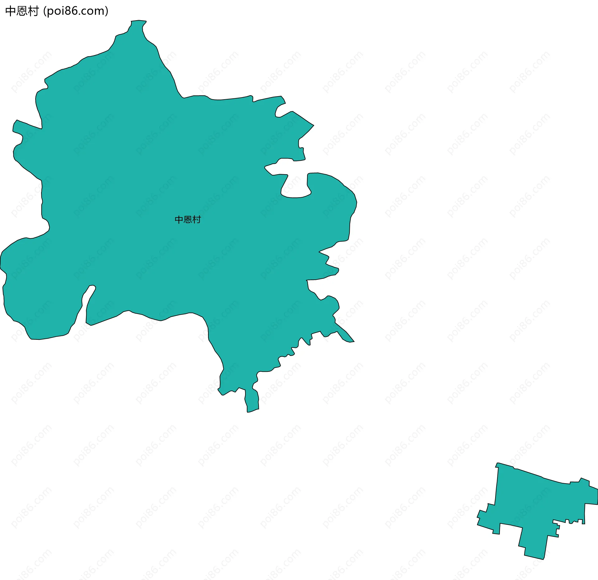 中恩村边界地图