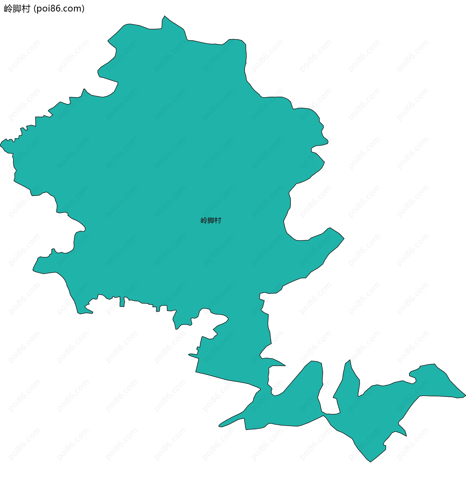 岭脚村边界地图