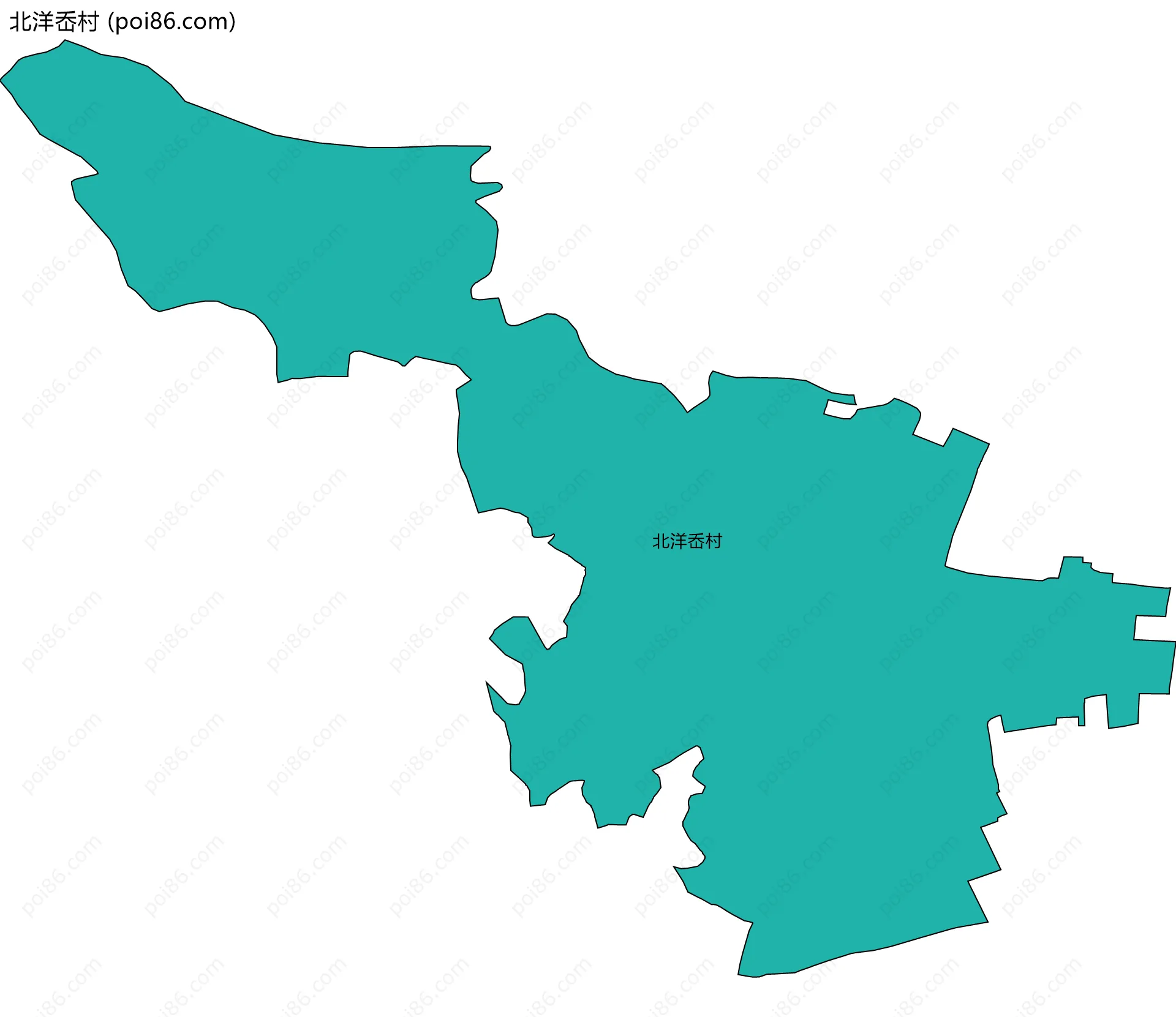 北洋岙村边界地图