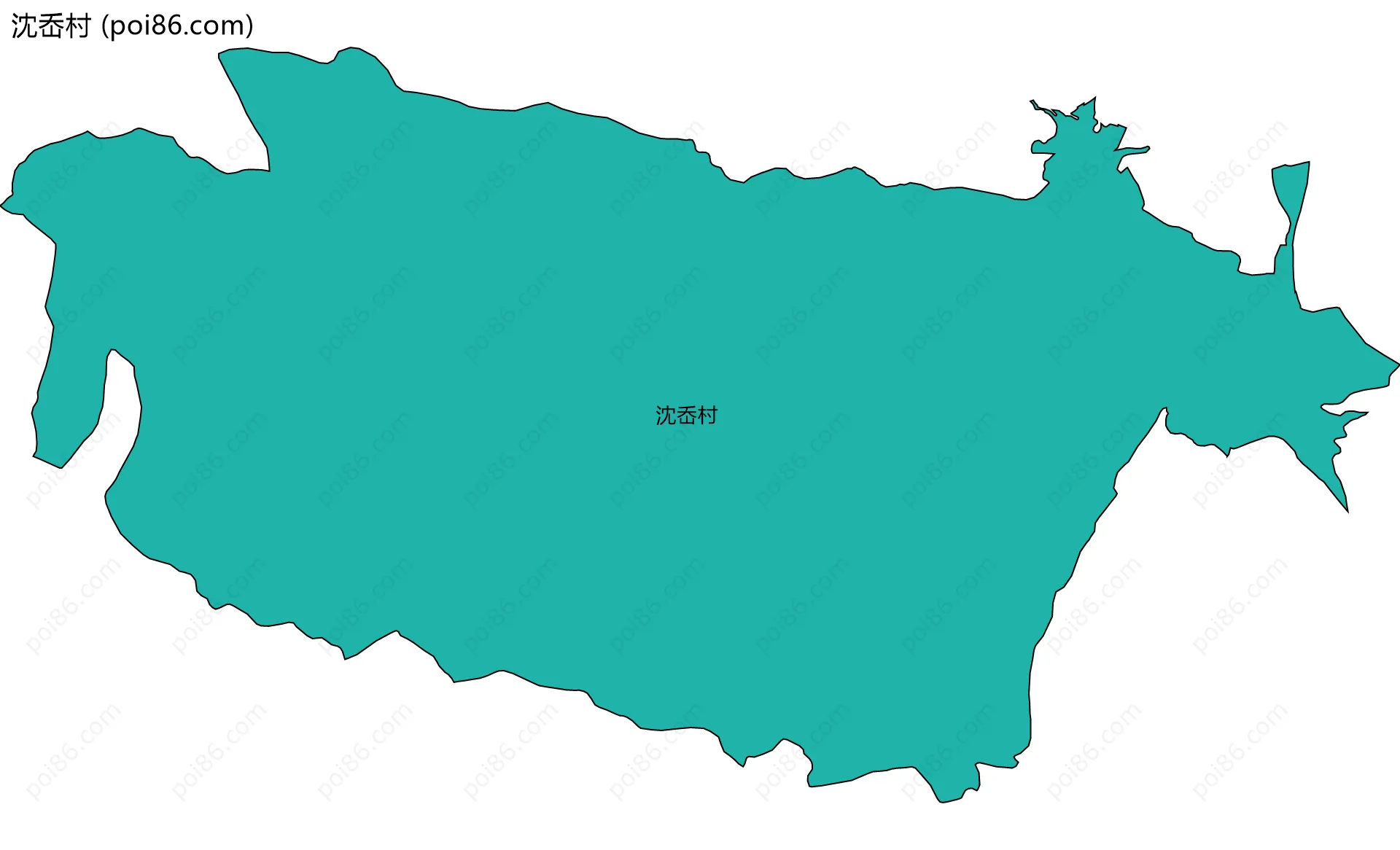 沈岙村边界地图