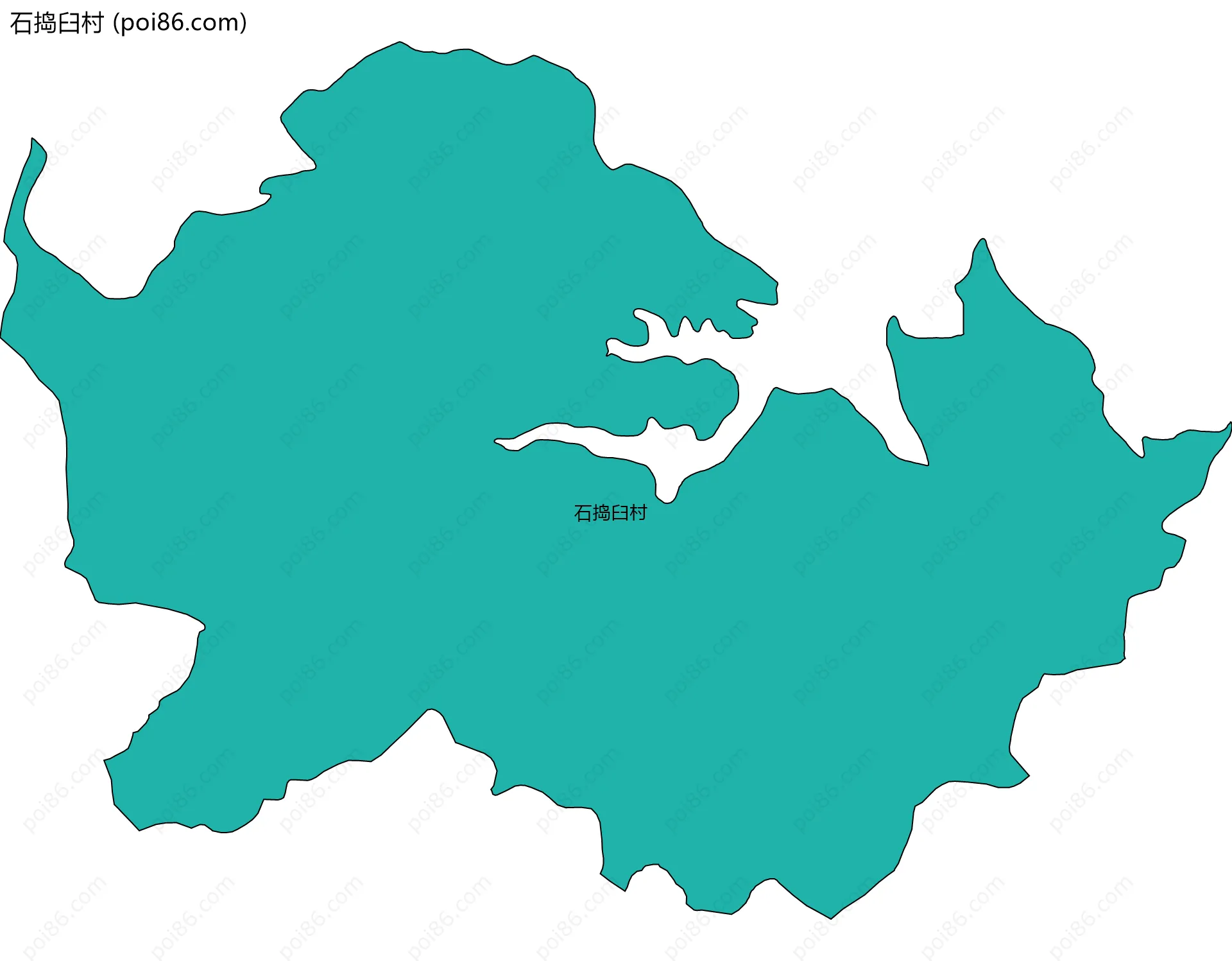 石捣臼村边界地图