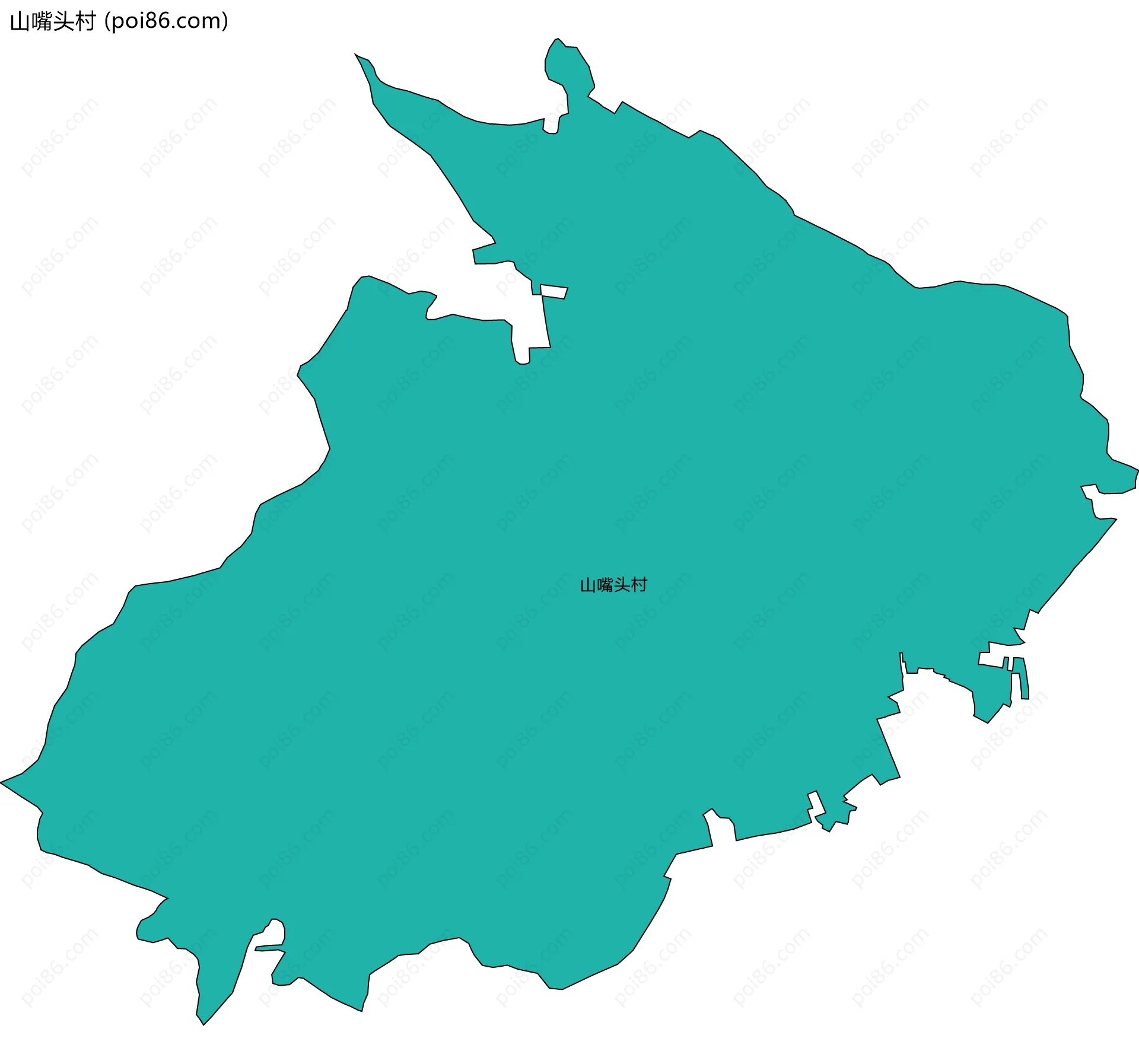 山嘴头村边界地图