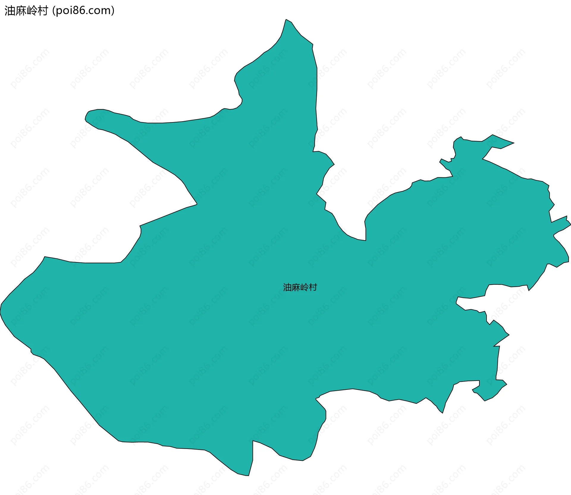 油麻岭村边界地图