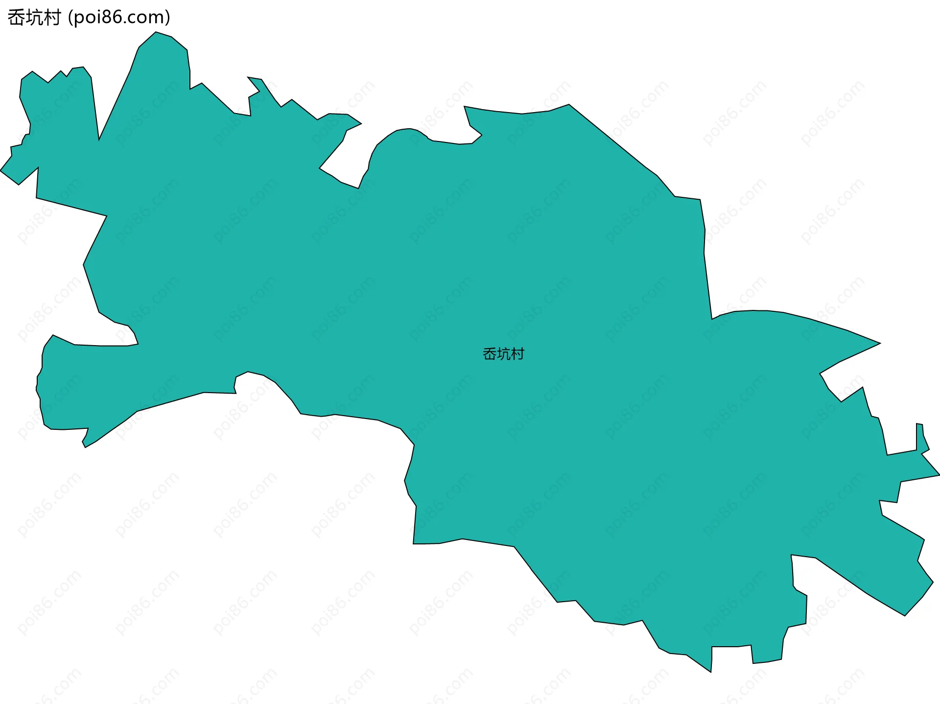 岙坑村边界地图