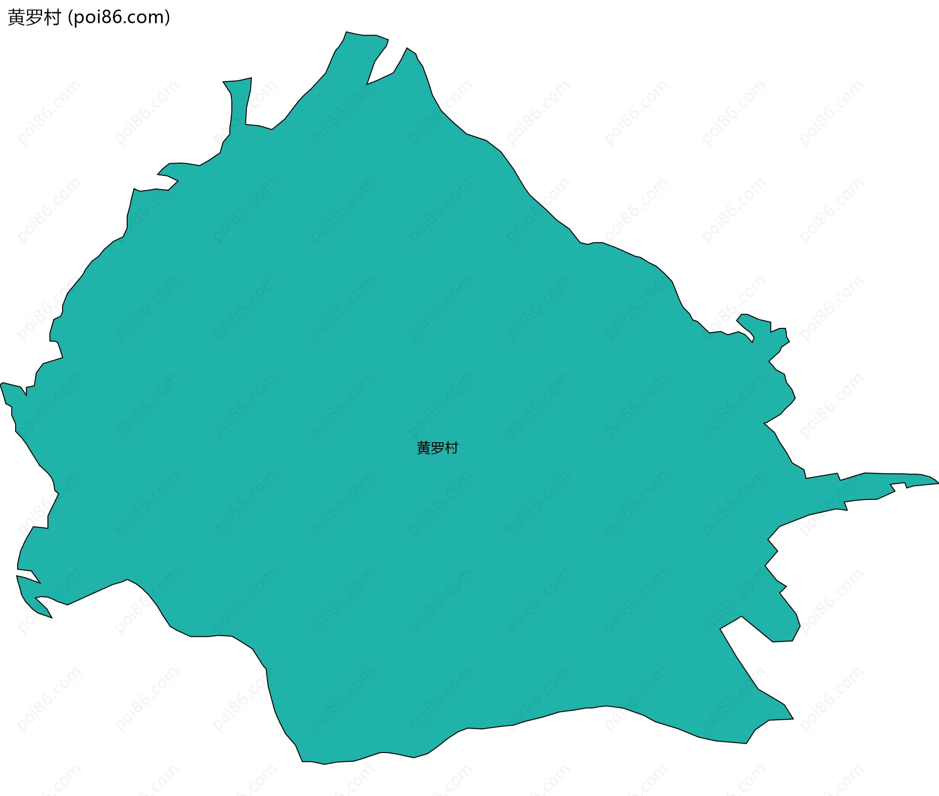 黄罗村边界地图