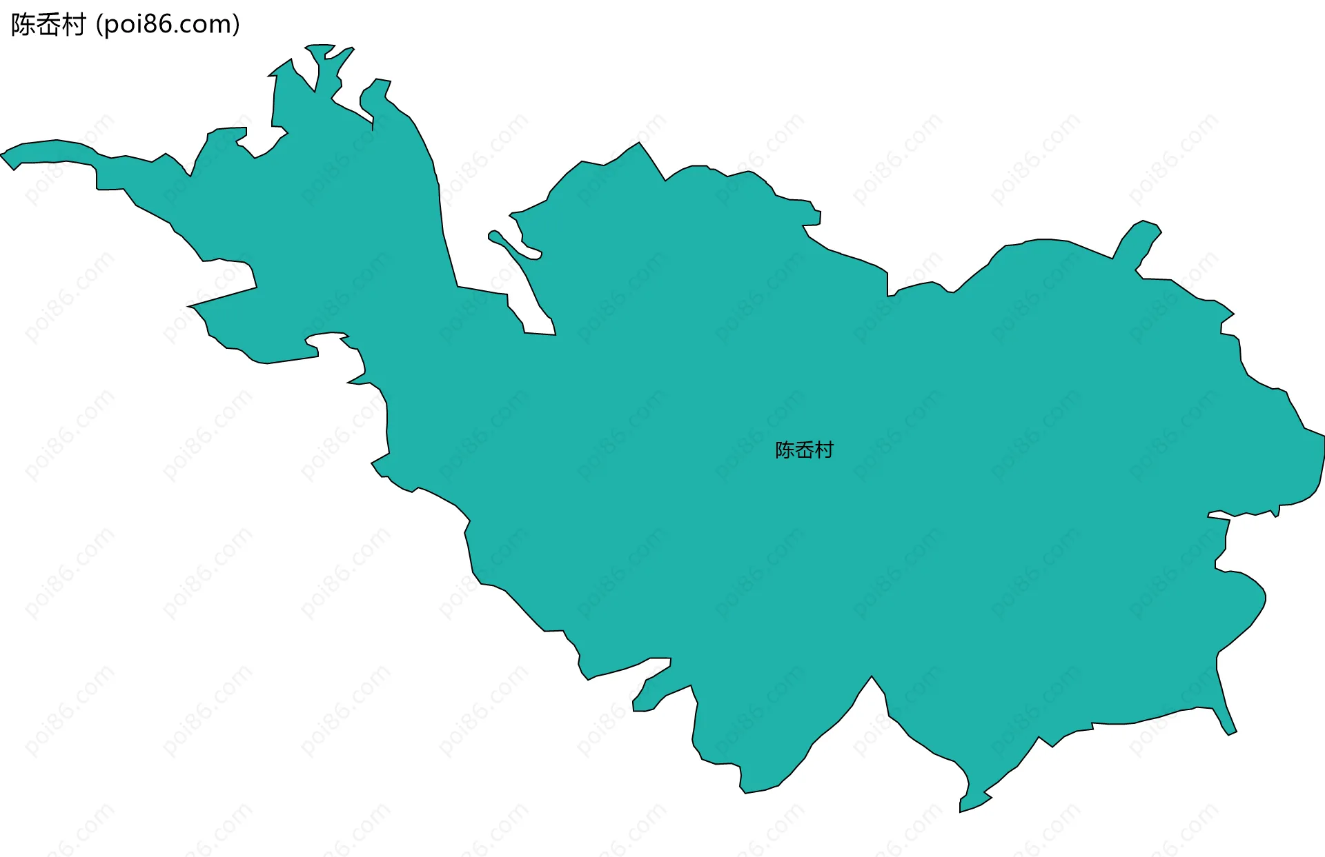 陈岙村边界地图