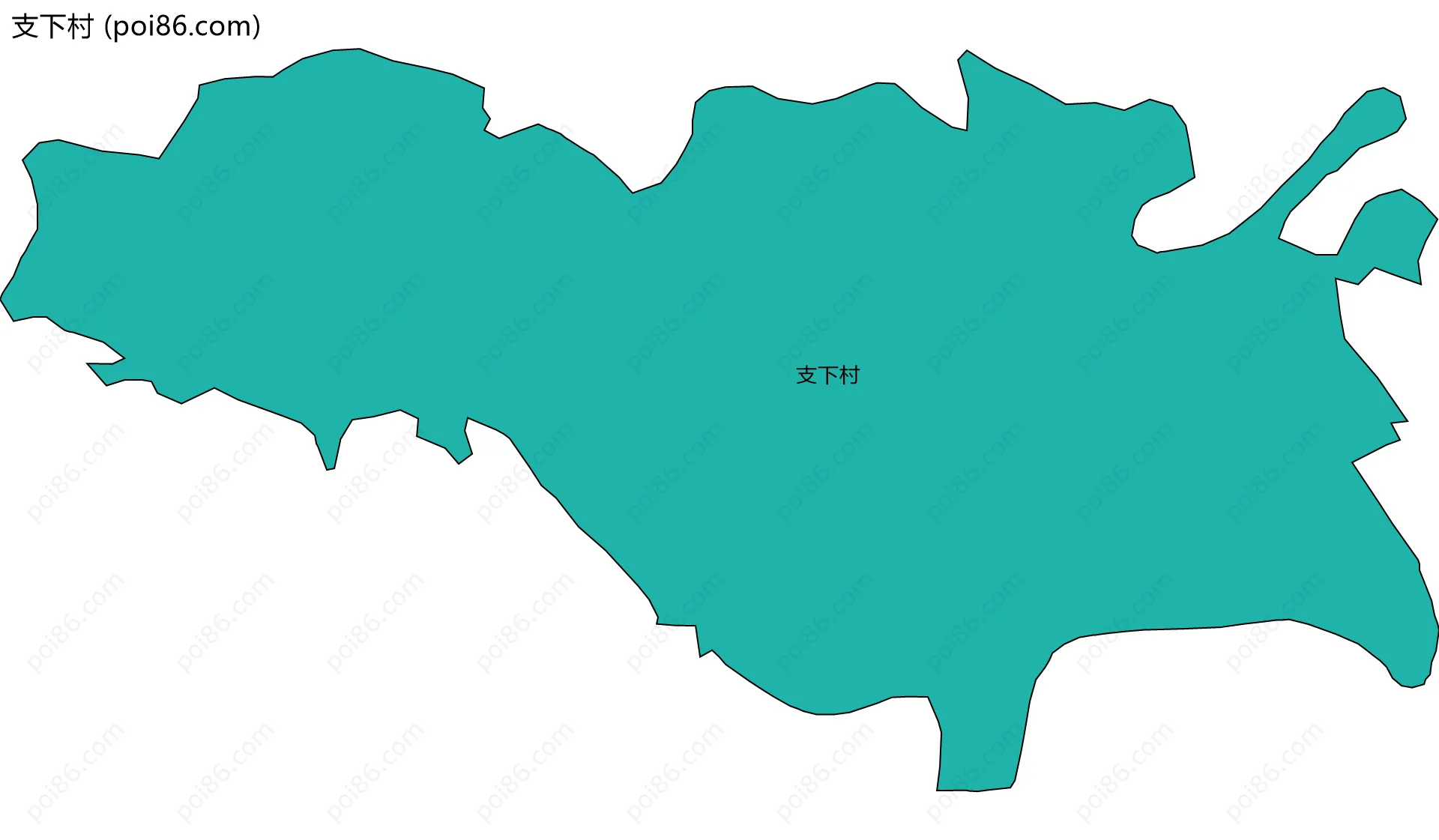 支下村边界地图