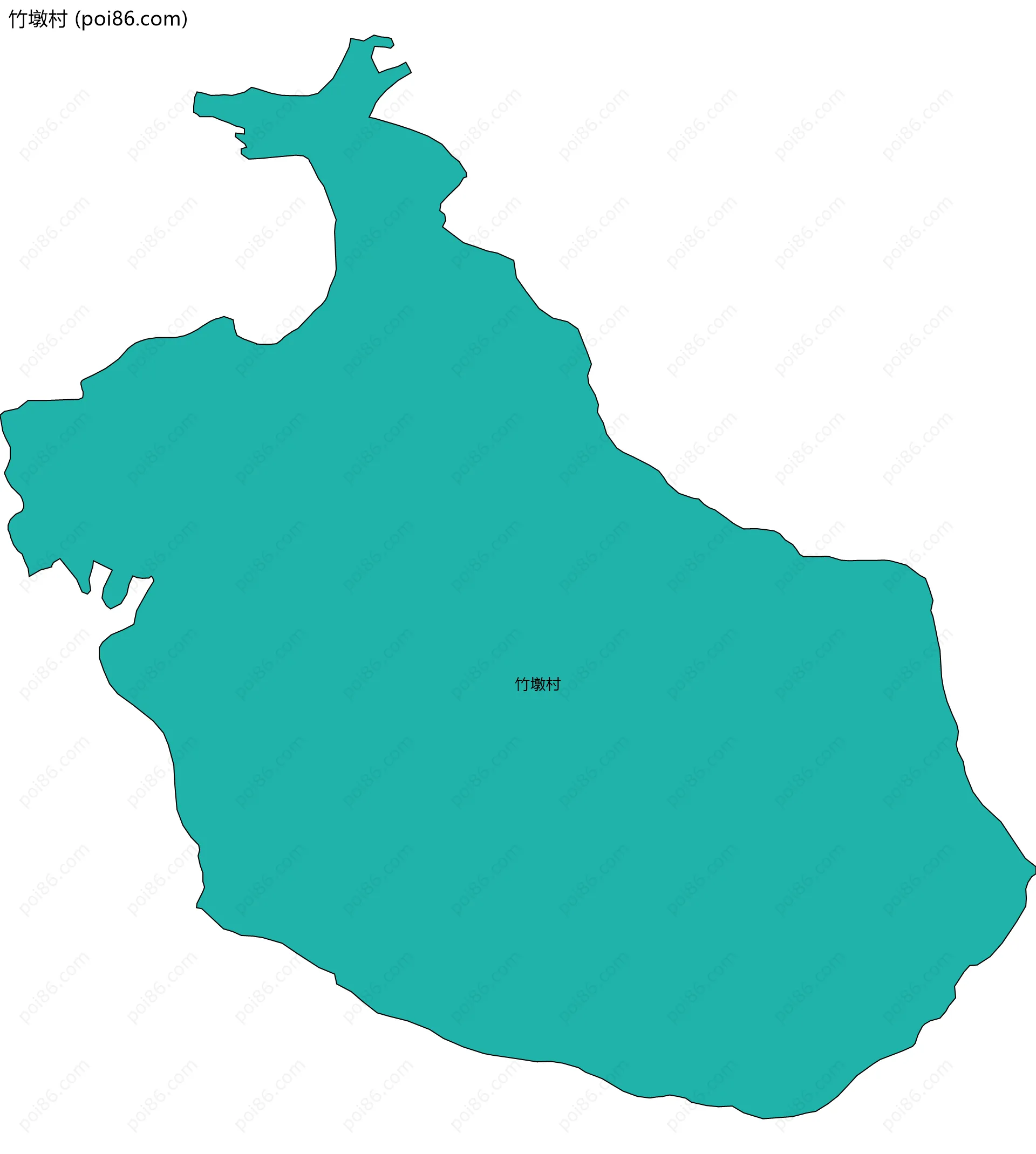 竹墩村边界地图