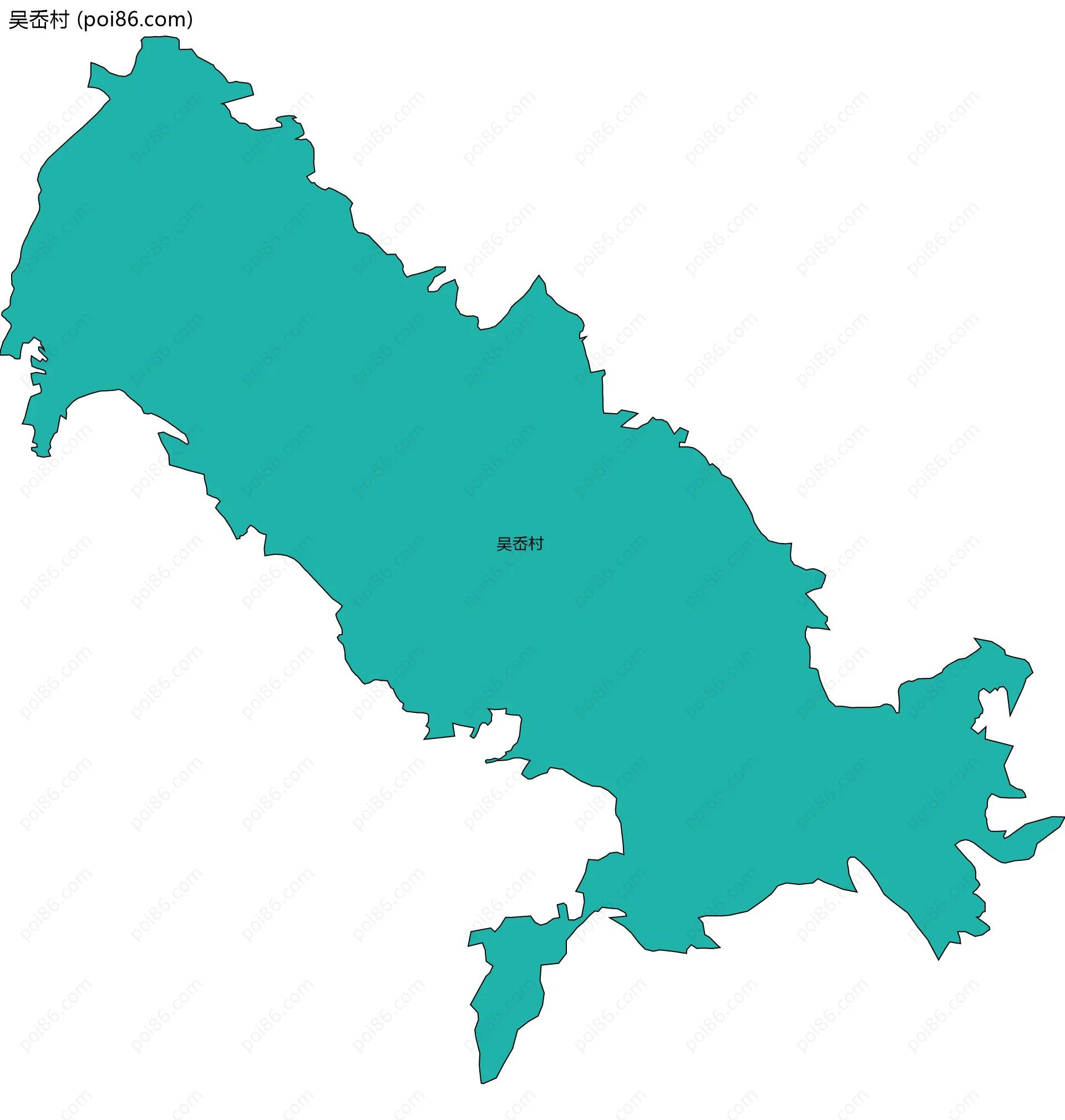 吴岙村边界地图