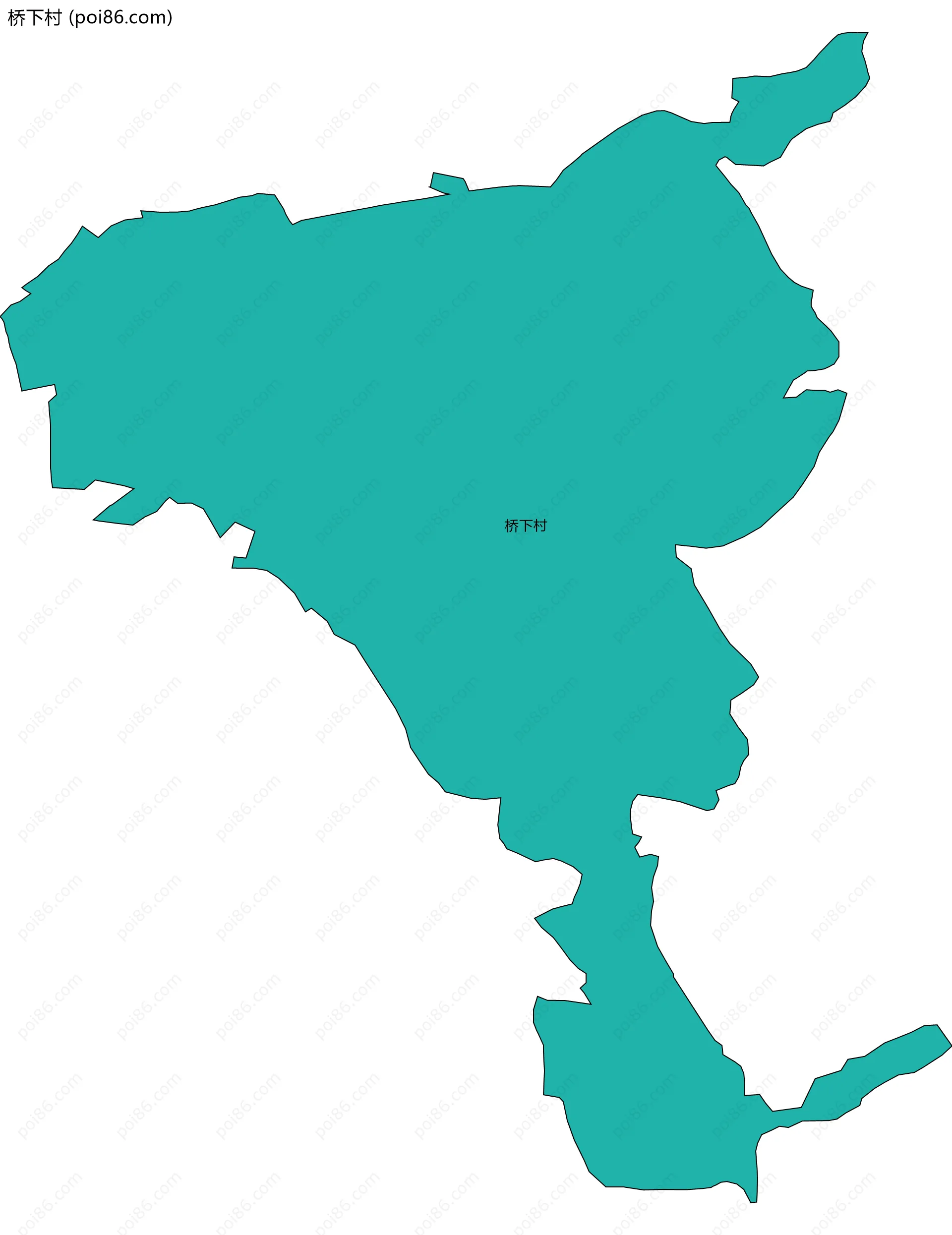 桥下村边界地图